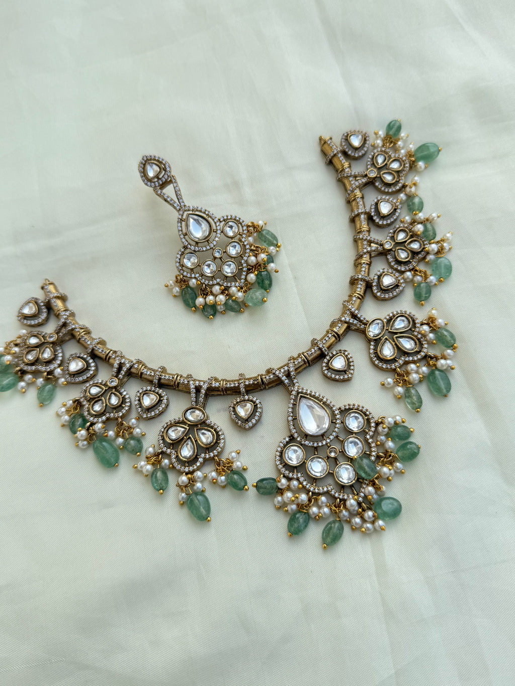 Ns201 moissanaite Neckset with Earrings
