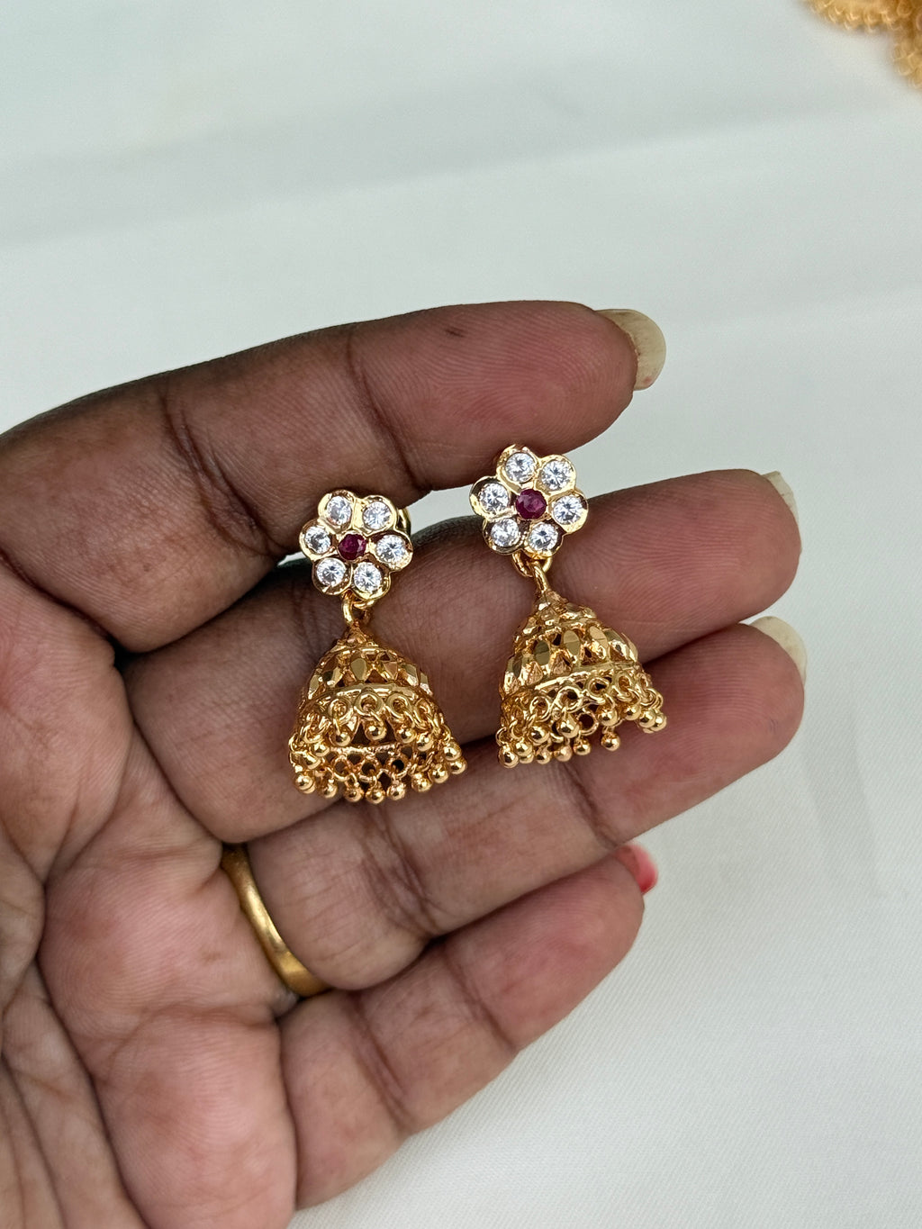 Ph098 panchaloham back screw small butta Earrings