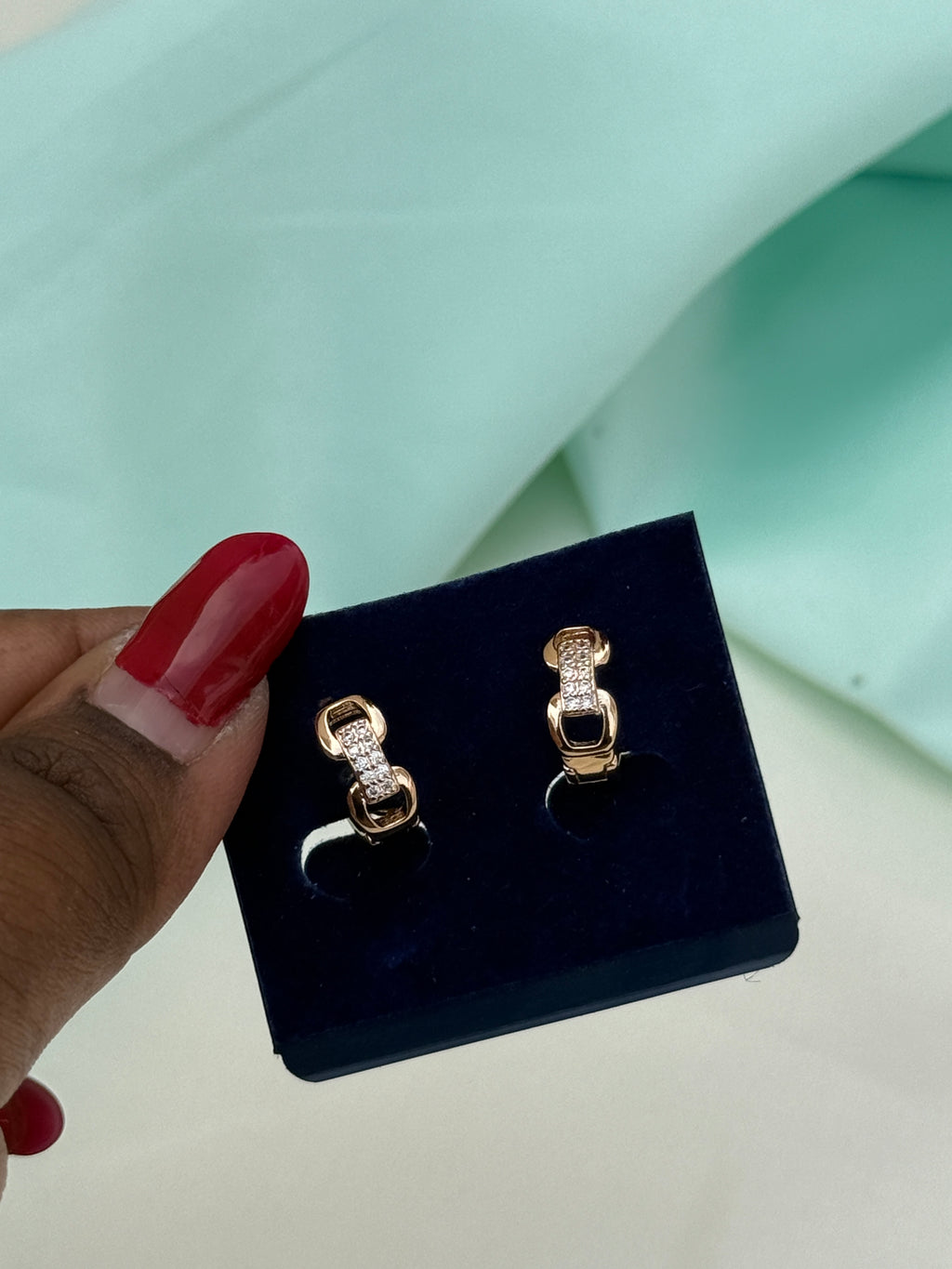 St041 anti tarnish hoops earrings