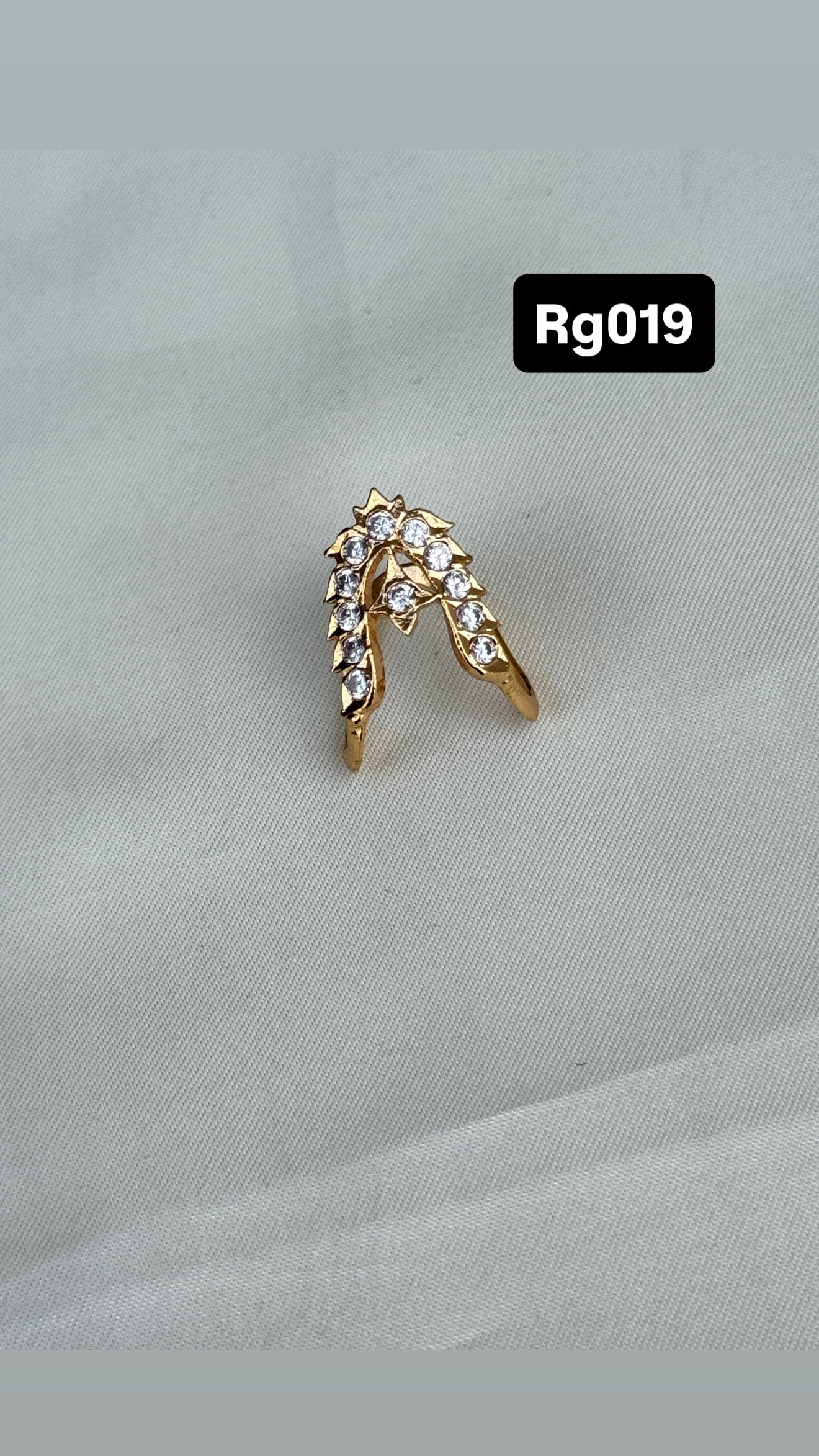 V shape panchaloham adjustable finger rings