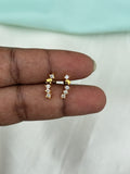 St166 4stone heart back ball  second (2nd) tops studs