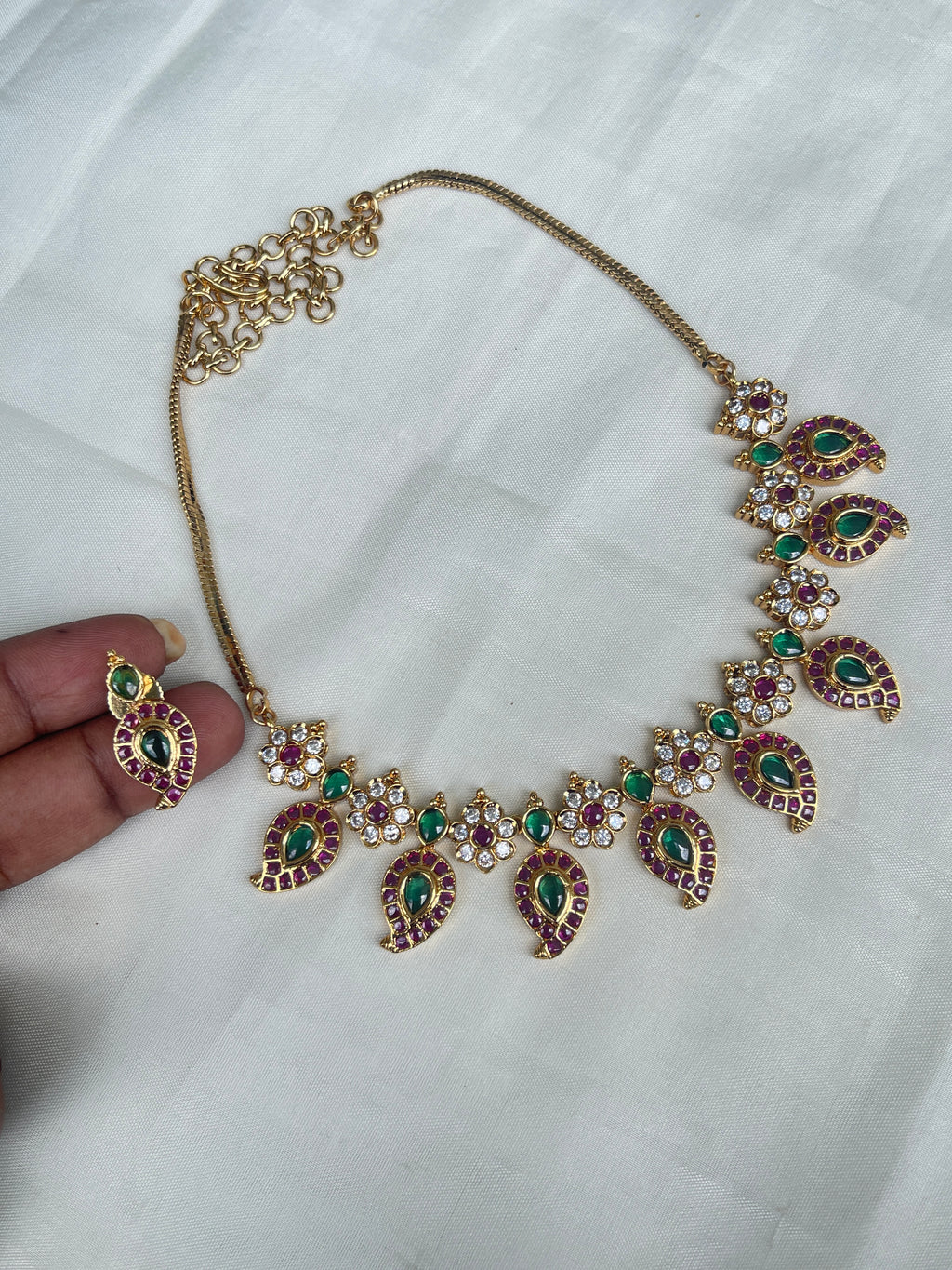 Ns535 Madhuri Krishna mango neckset