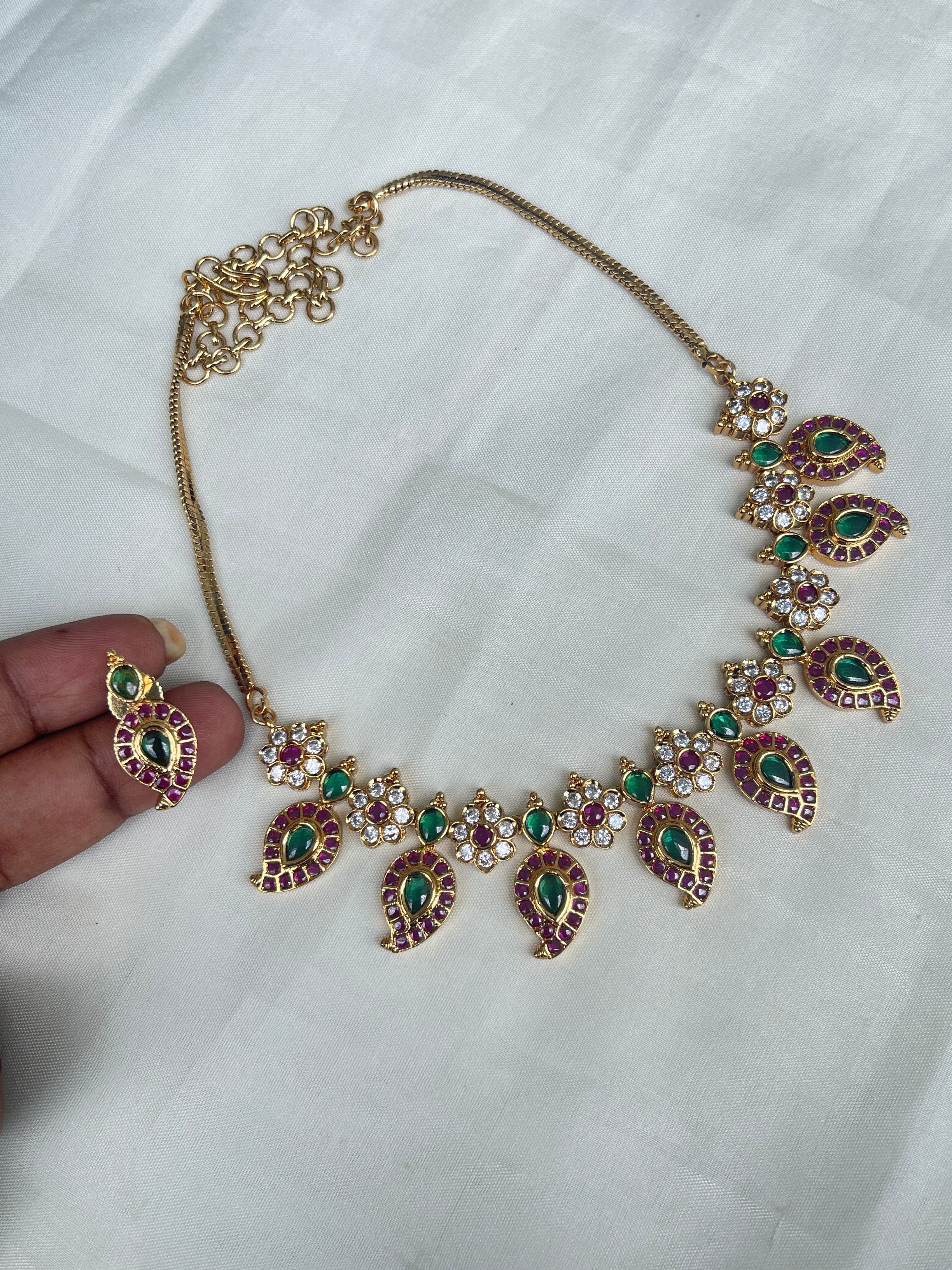 Ns535 Madhuri Krishna mango neckset