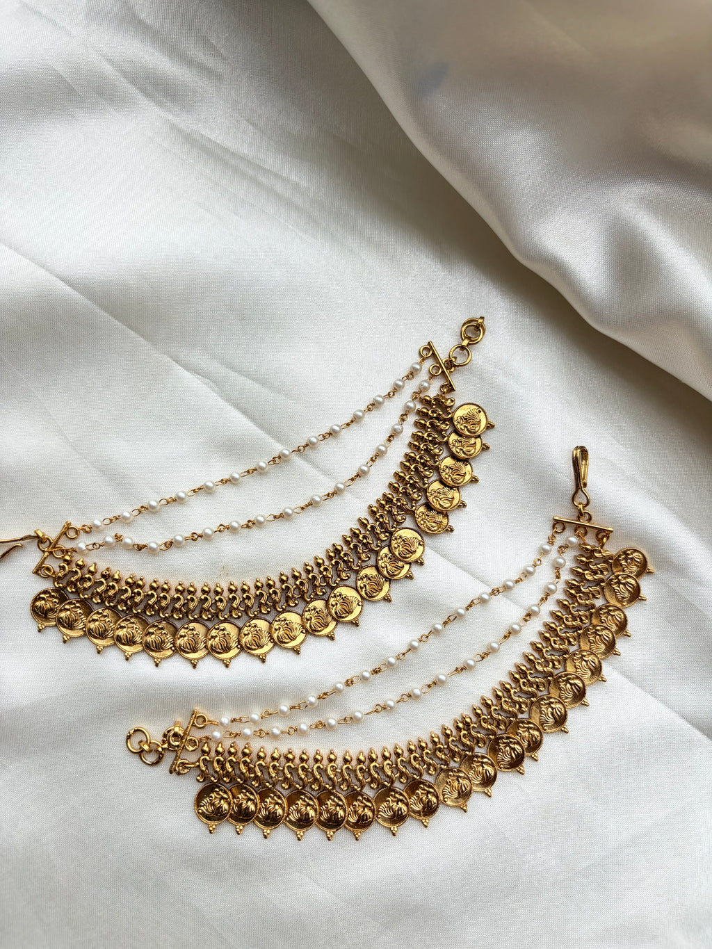 3 layers pearls and kasu Chempaswaralu ch243
