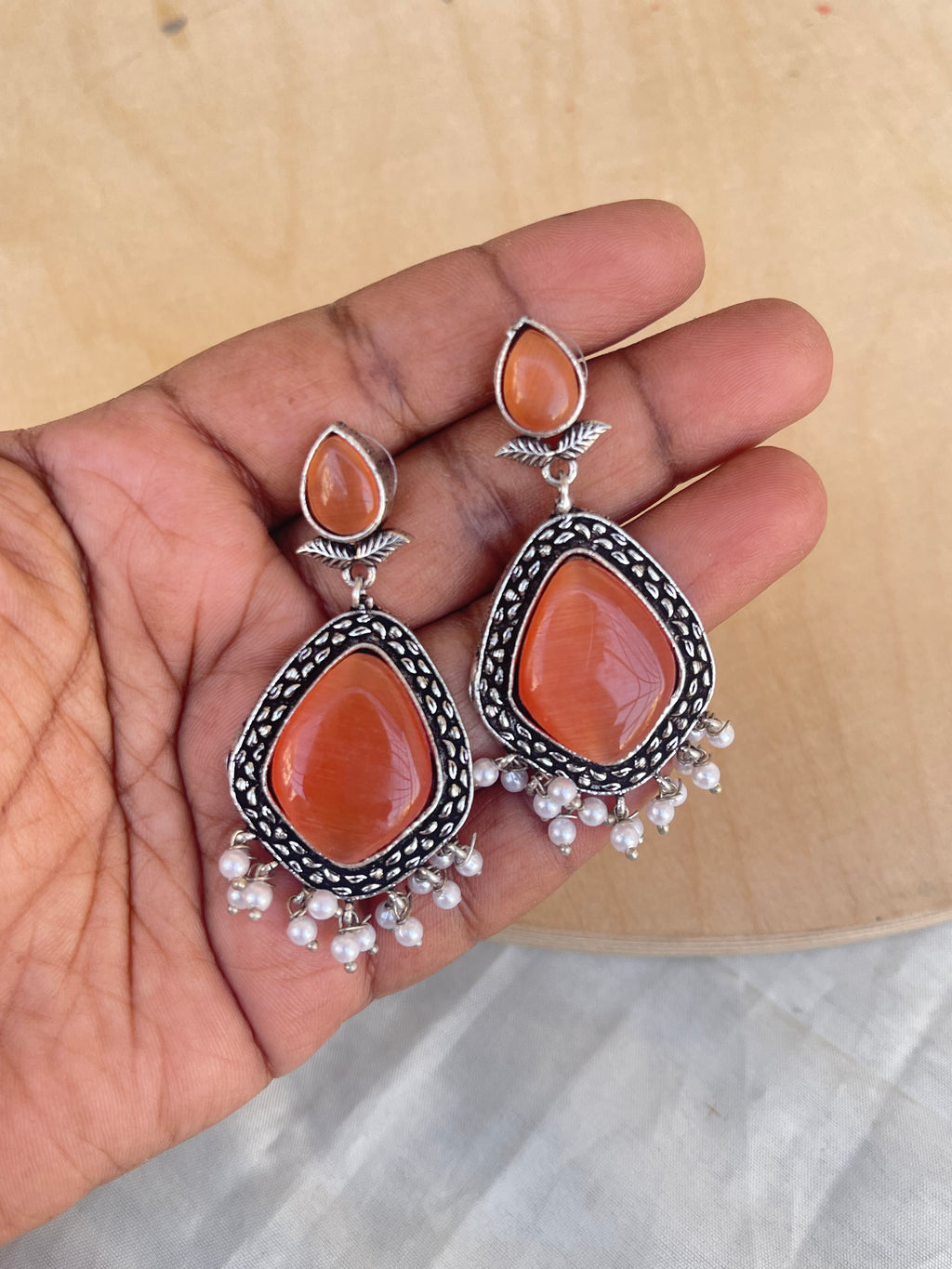 Lightweight budget friendly oxidised western earrings