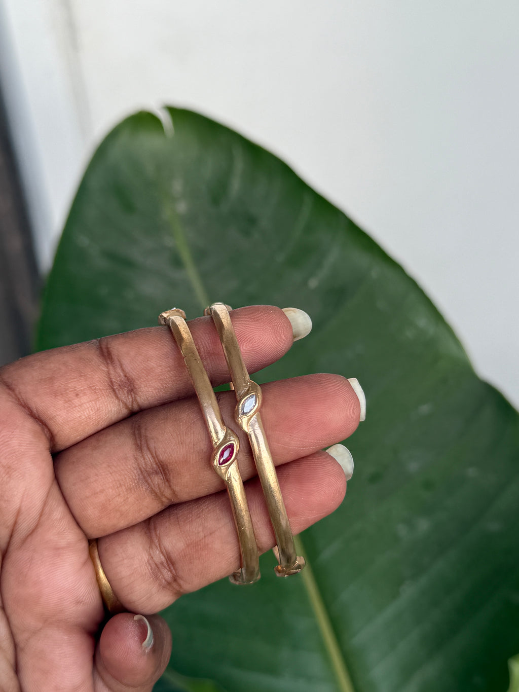 Ph057 unpolished panchaloham impon bangles