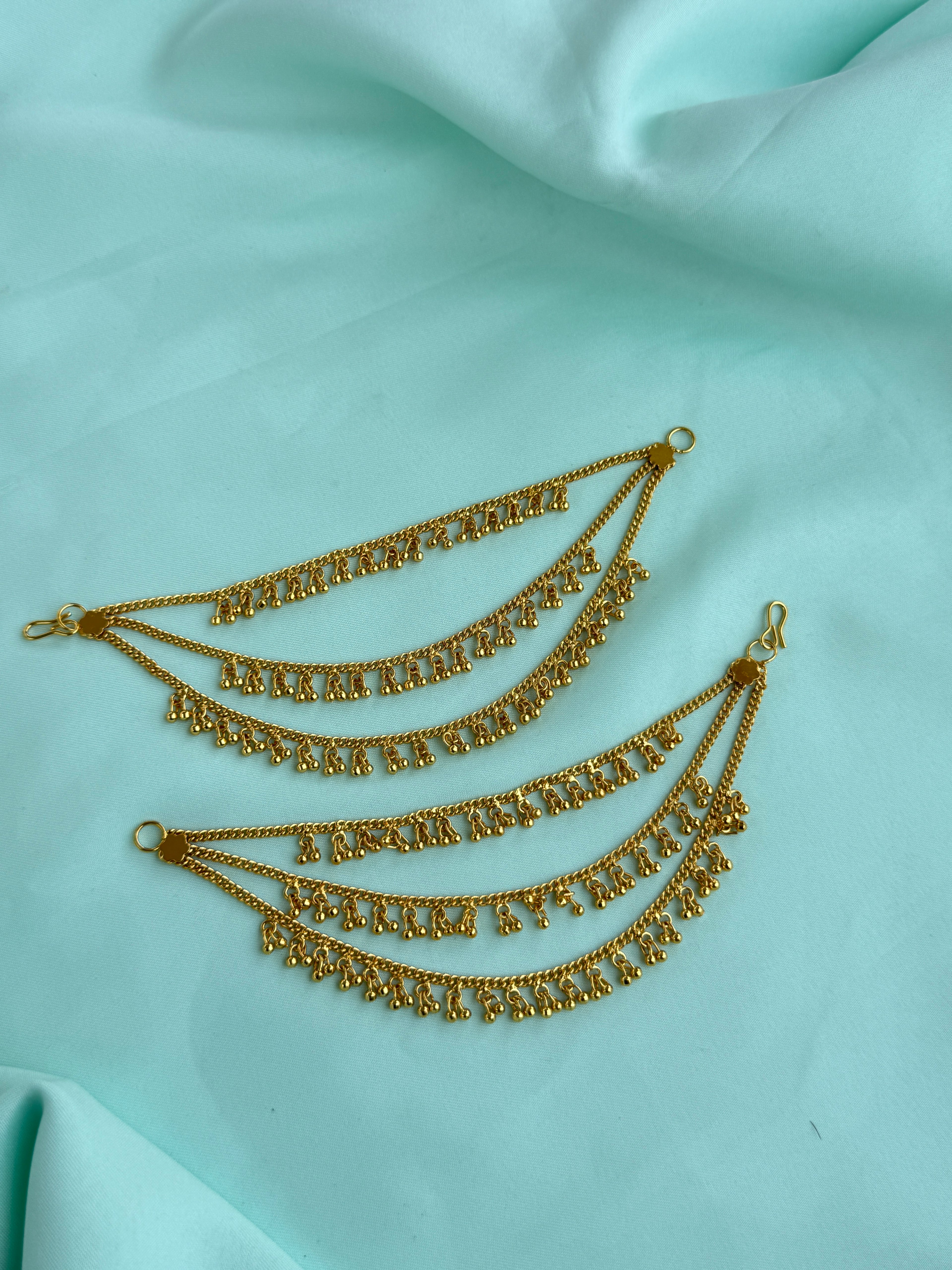 Ch229 3 layer's gold balls matt finish chempaswaralu