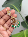 Er85 Lakshmi Devi moissanite chandbali earrings