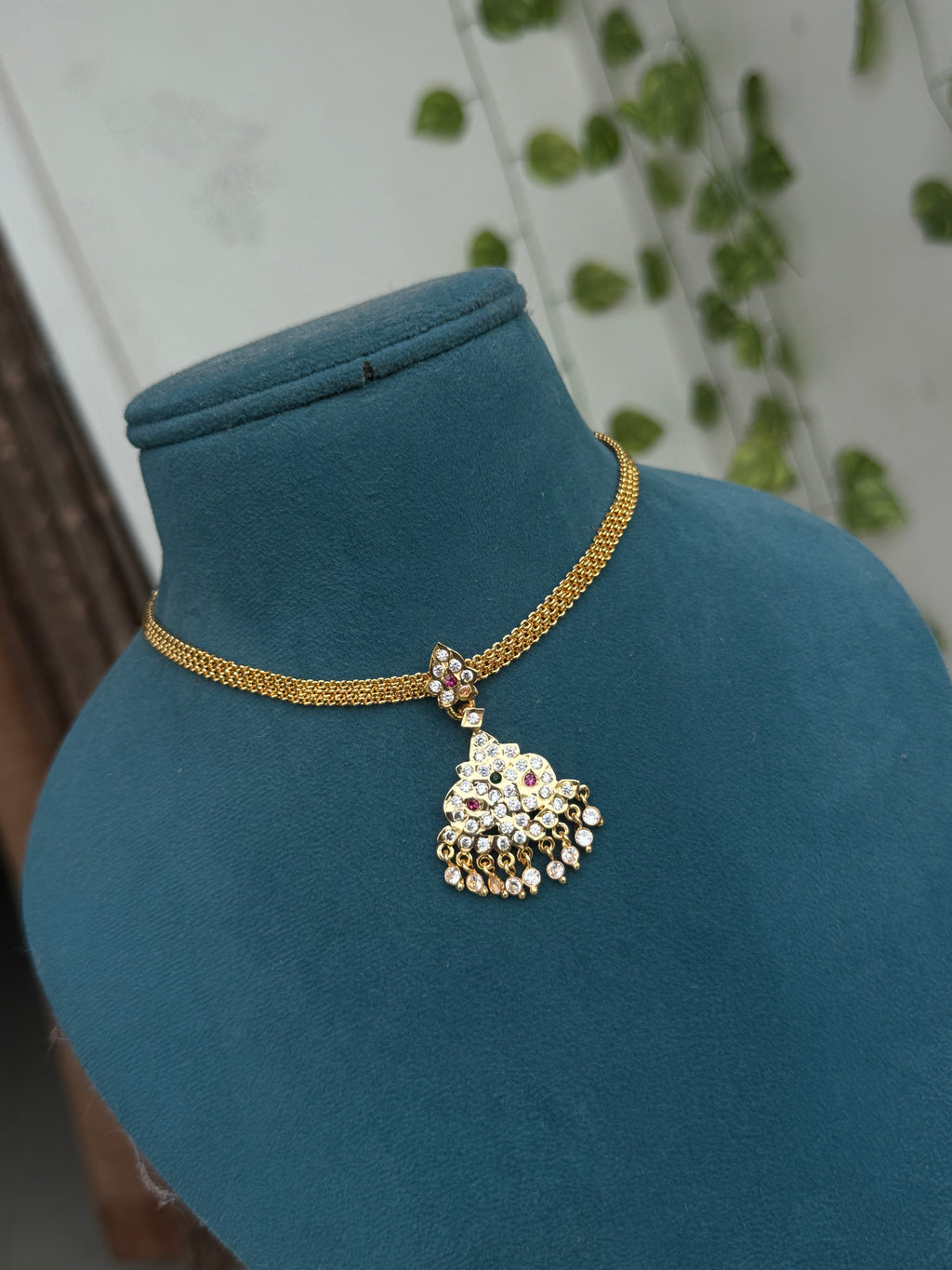 Ph402 panchaloham polished nano thread multi  neckset