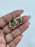 L015 jadau kundan mango pendant with earrings