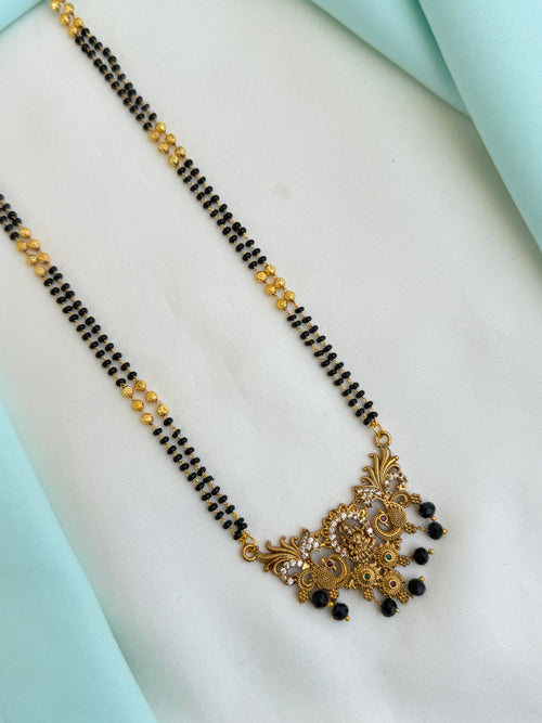 Bb135 lakshmidevi matt finishing 26 inches 2 layers blackbeads