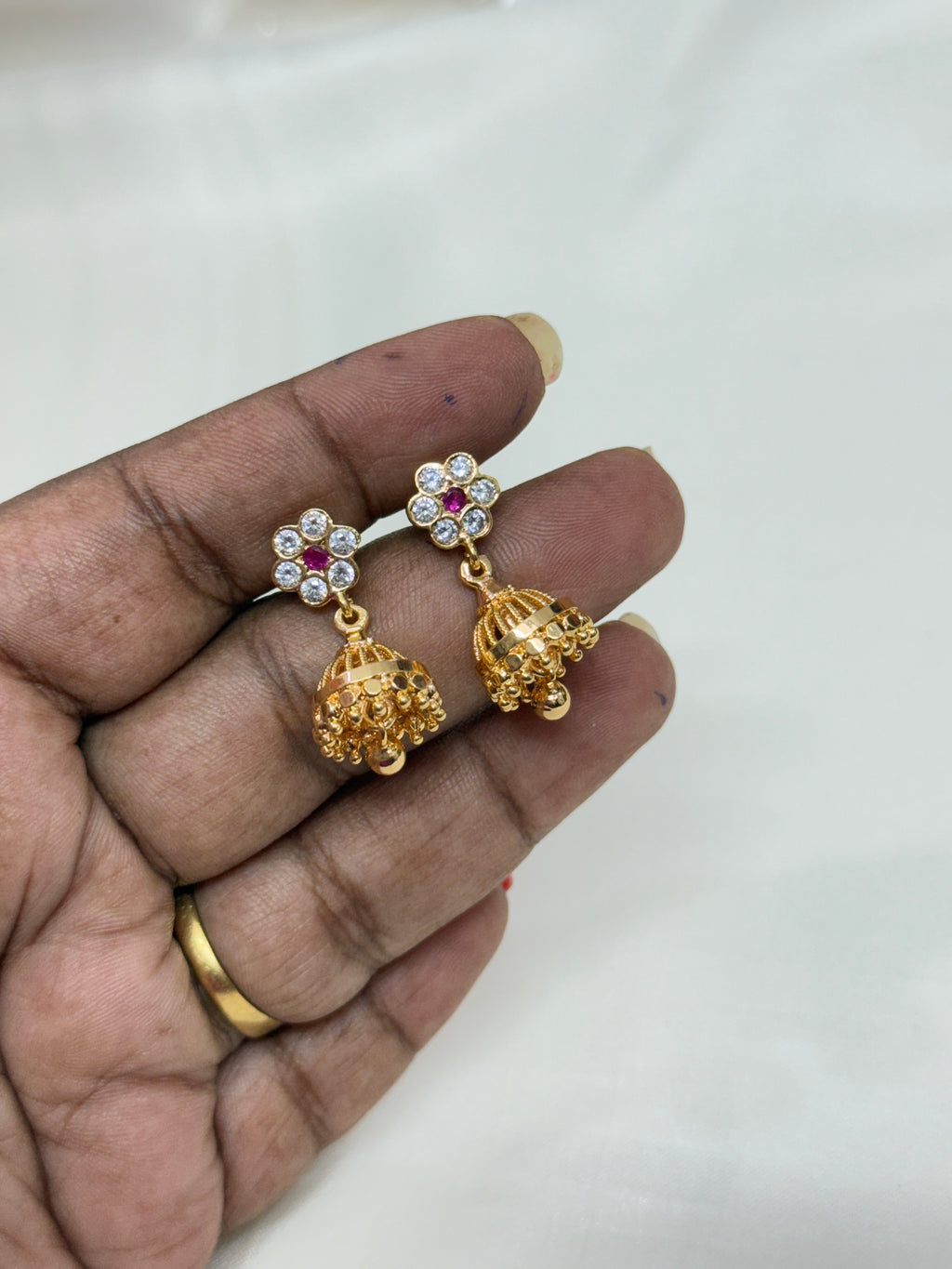 Ph001 panchaloham screw back butta Earrings suits for kids and adults