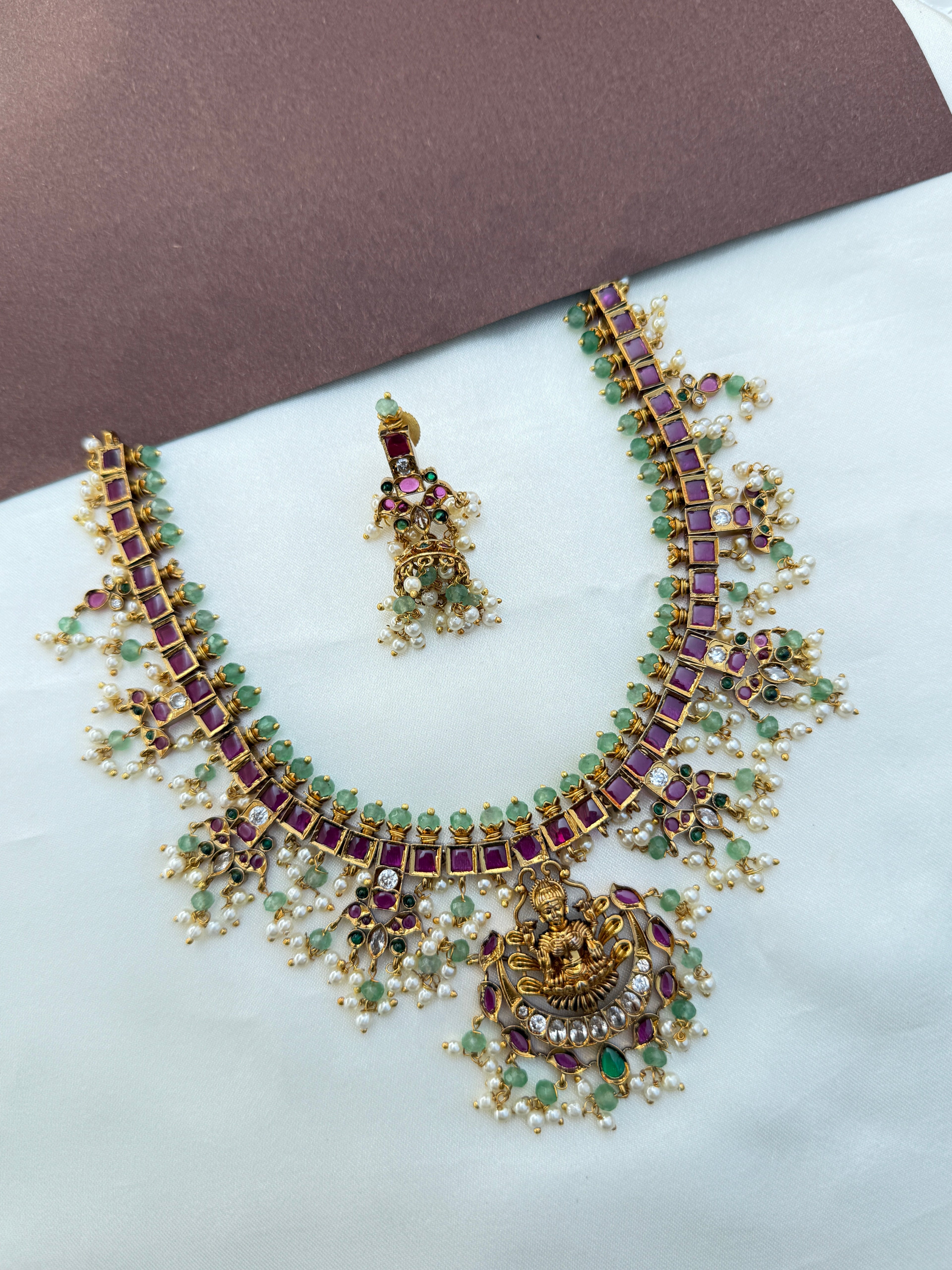 Ns576 Lakshmi devi kemp guttapusalu neckset