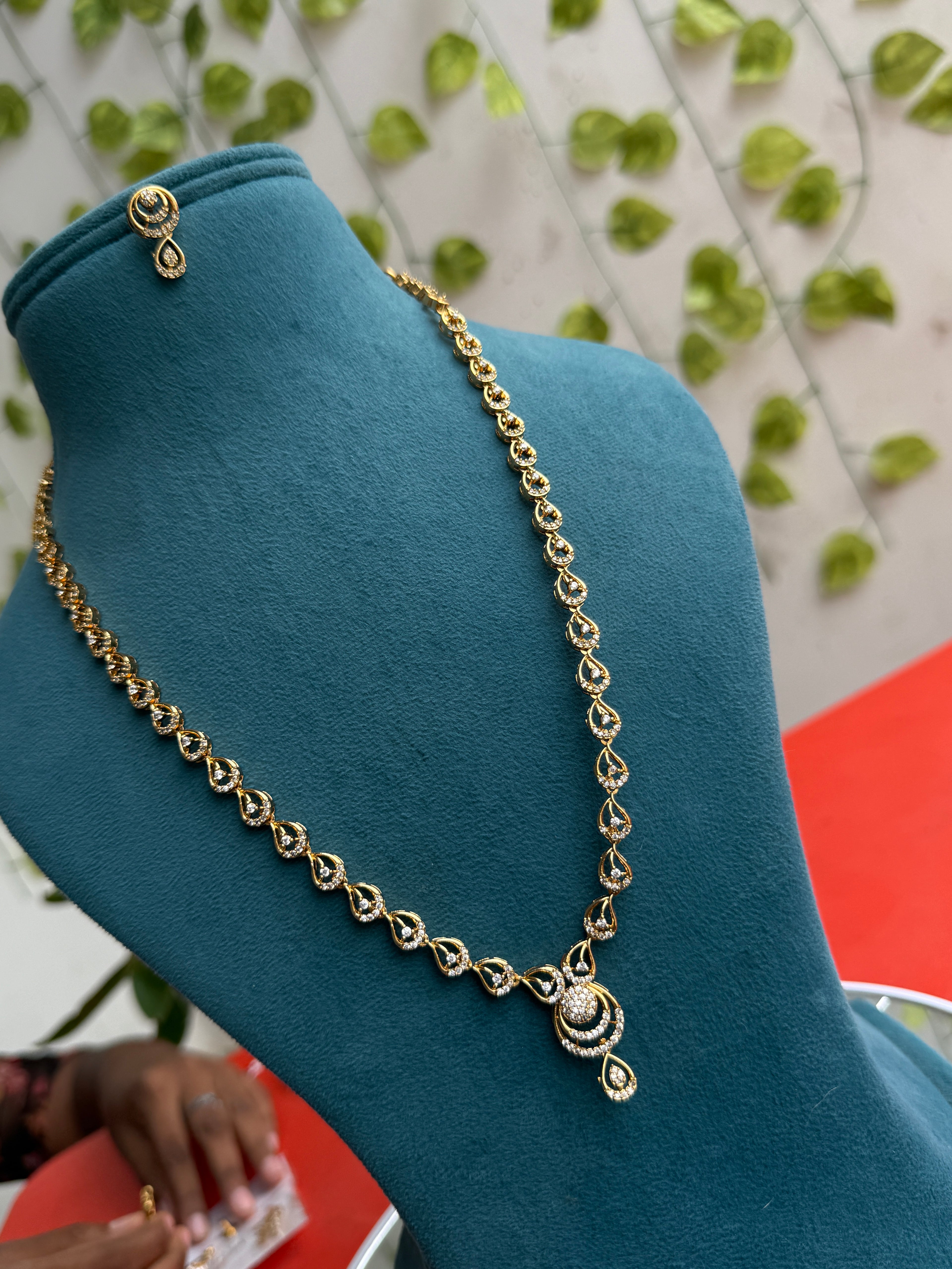 ns848  short neckset earrings