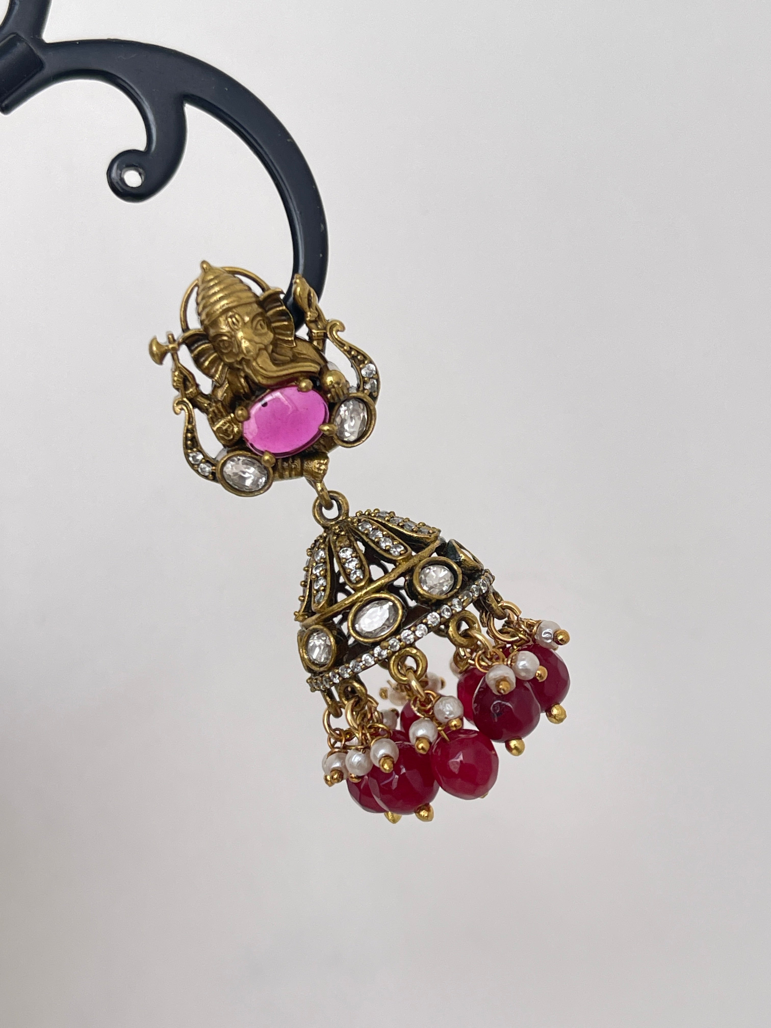 Ganesha Victorian jhumkas