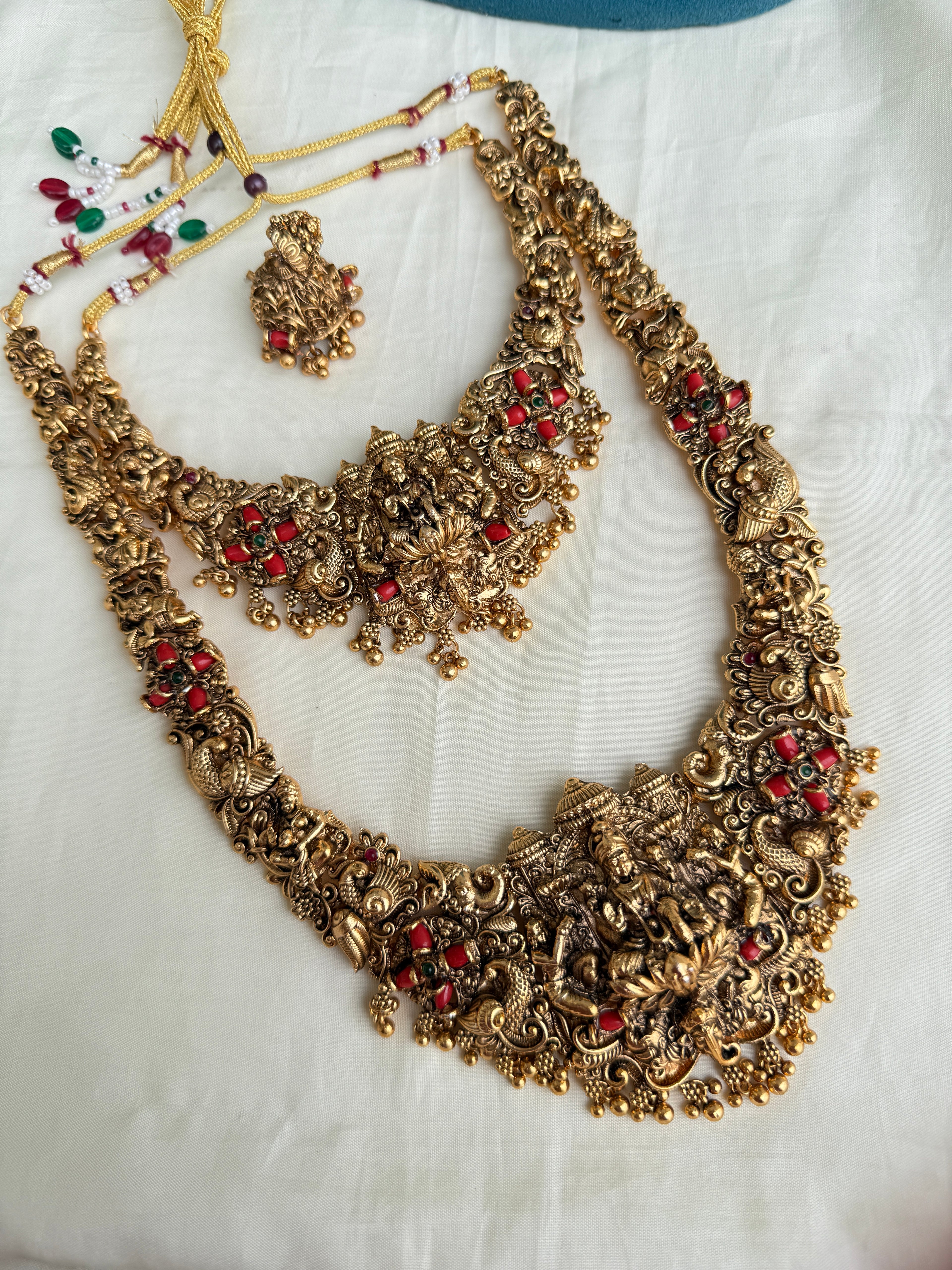 Bb239 Lakshmi Devi corals bridal set