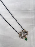 Single line blackbeads with peakock pendent bb1712