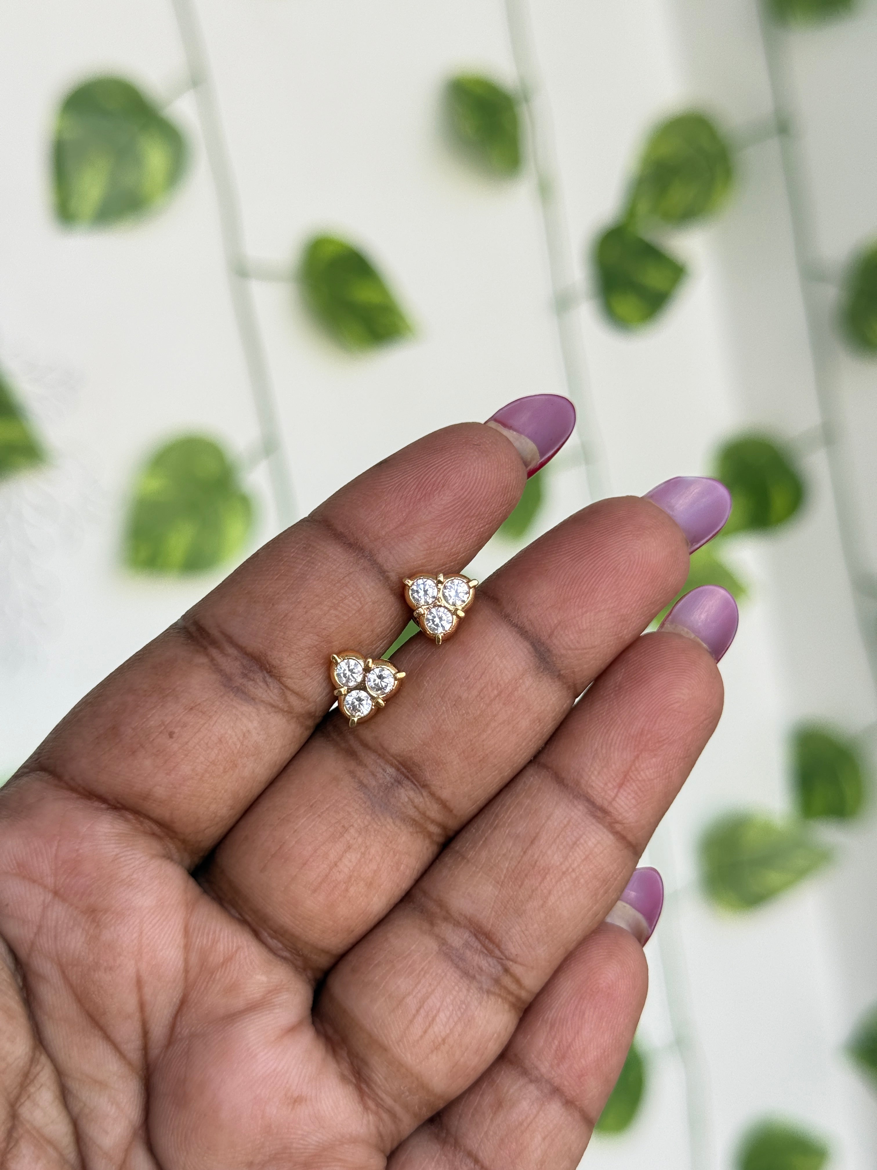 Ph176 panchaloham studs 3 stone studs suits for kids