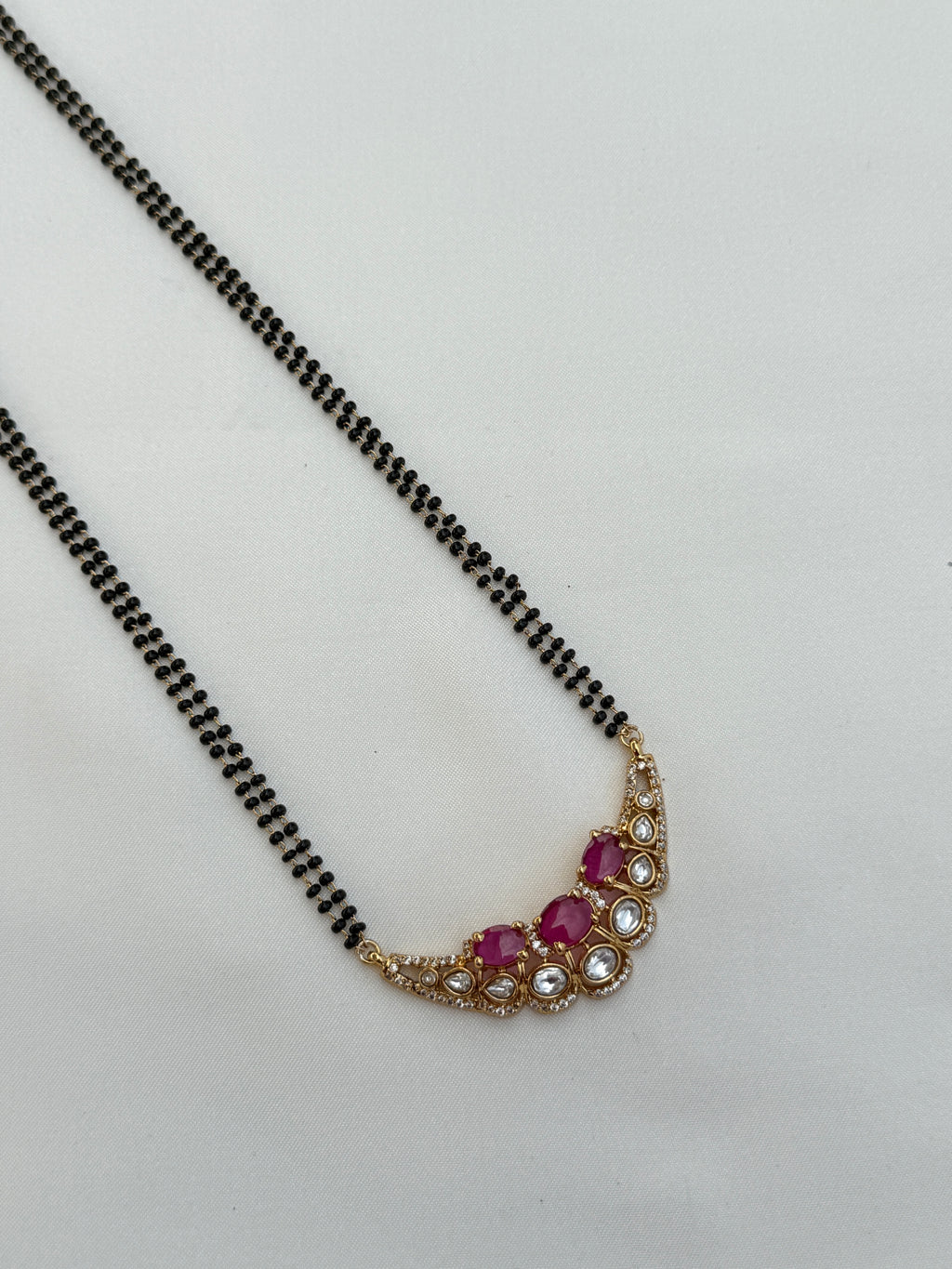 BB042 long Black Beads