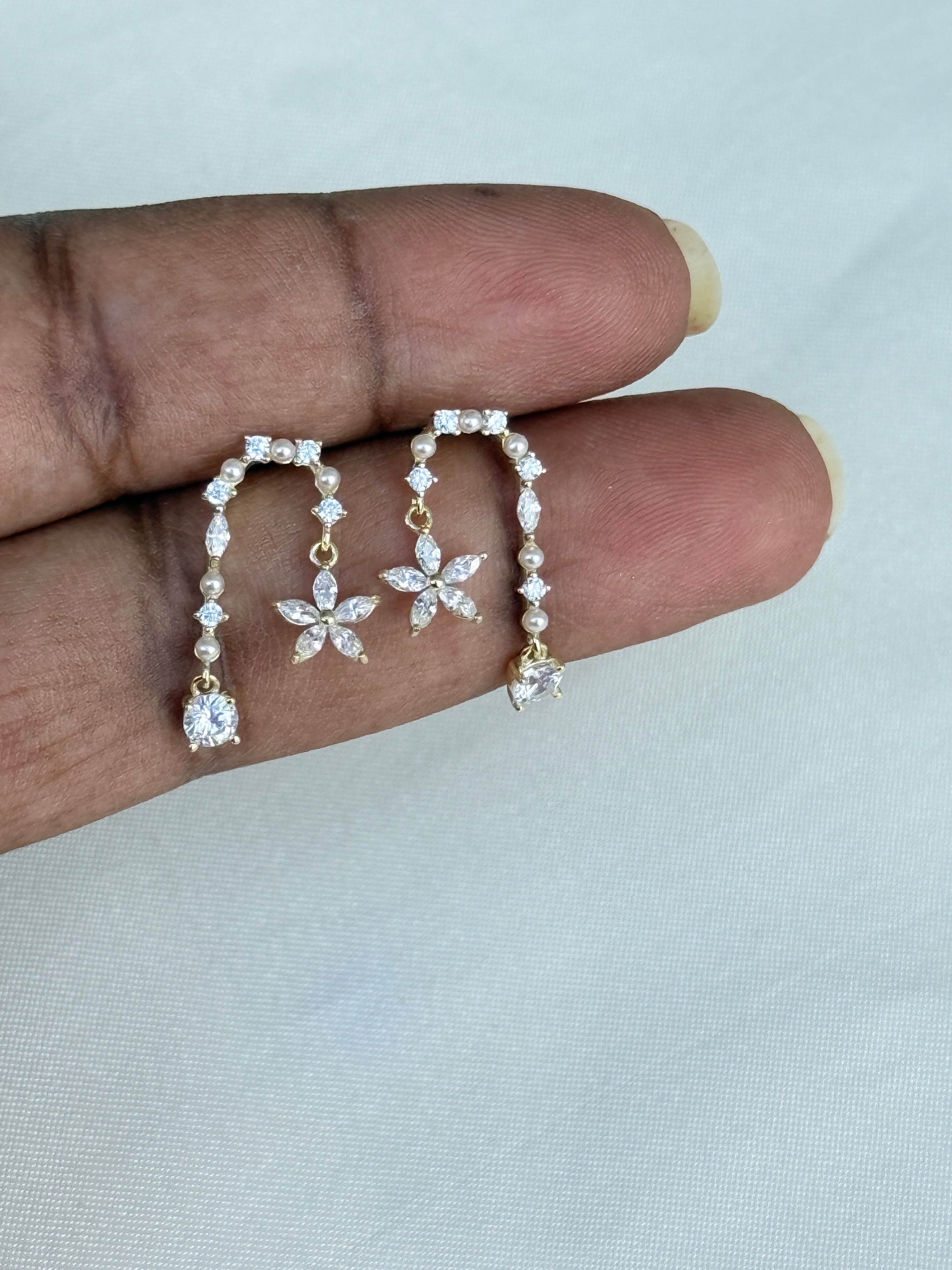 Se020 92.5 silver hallmark western earrings