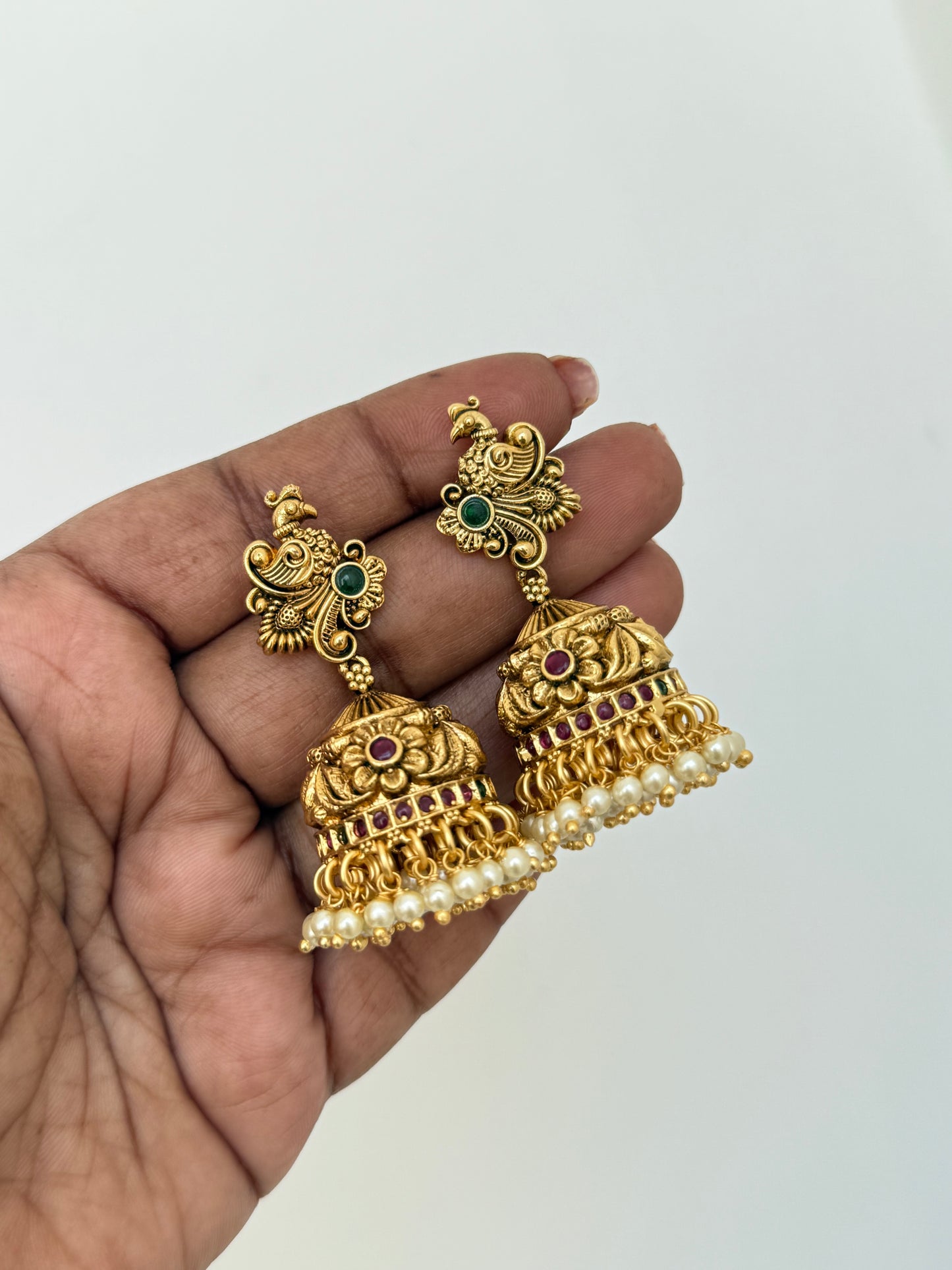 Er2056 nakshi peacock butta Earrings