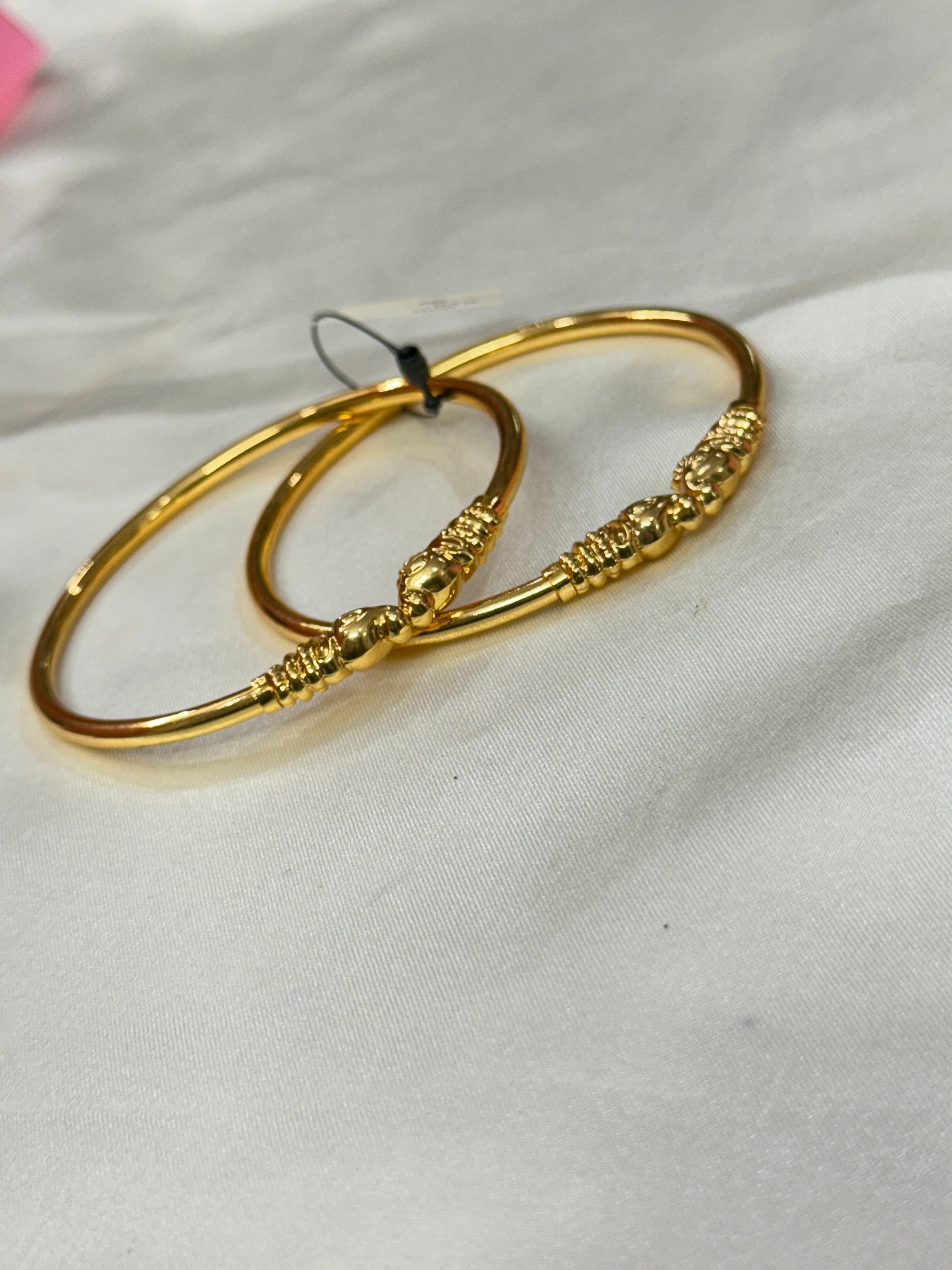 Sb138 gold elephant kada bangles