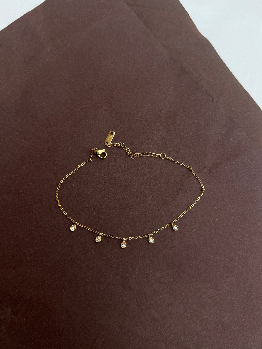 Ak126 anti tarnish drop anklets single peace 299  2 peaces 598