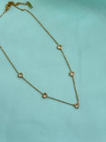DC111 anti tarnish heart stone 18inches adjustable daliy wear chains