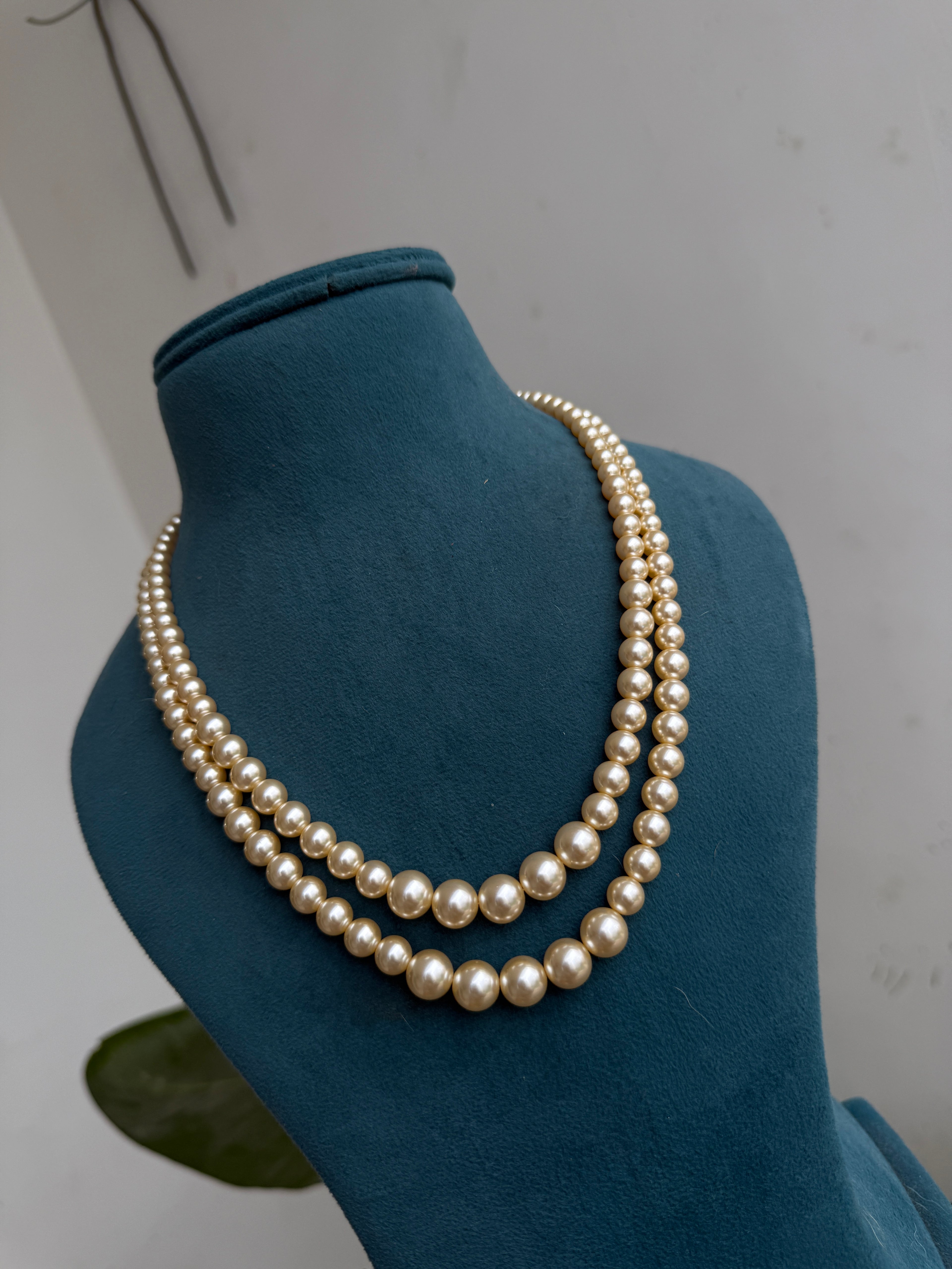 Bb0016 Swarovski 2 layers pearl chain