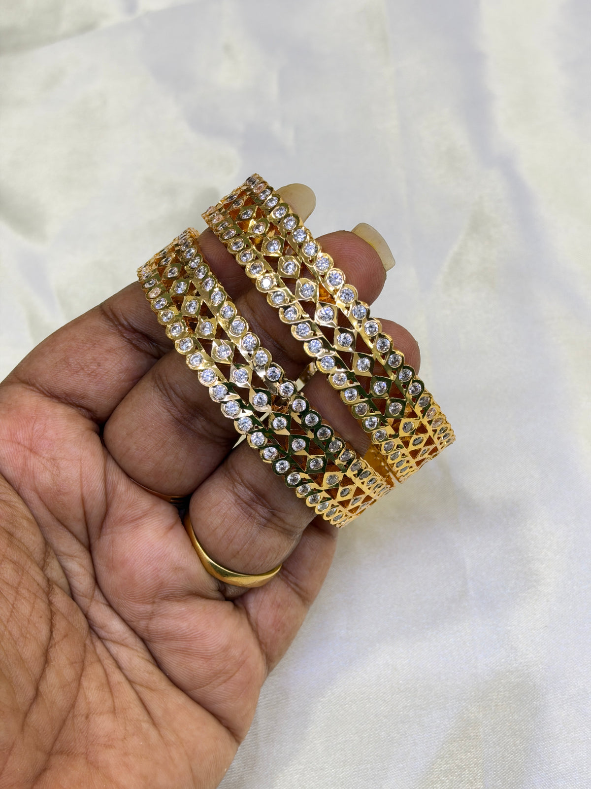 Unique Panchaloham ruby radiance heritage bangles ph622