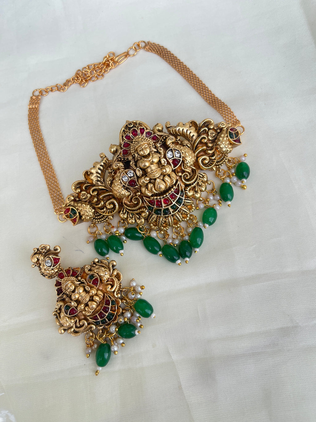 Lakshmi Devi choker with earrings