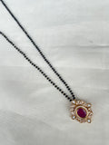 Single line blackbeads with Ruby stone pendant bb1713