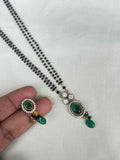 Allu Sneha Reddy inspired Kundan Black Beads with Earrings BB1614