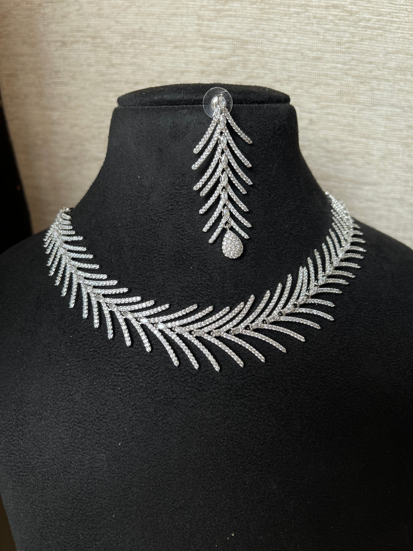 Diamond finish neckset with Earrings