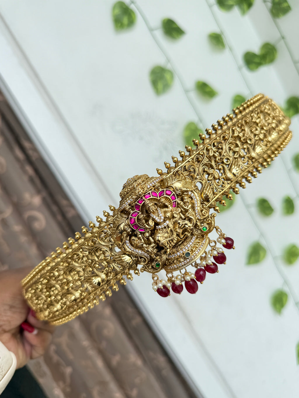 Hb614 Lakshmidevi jadau kundan adults hipbelt