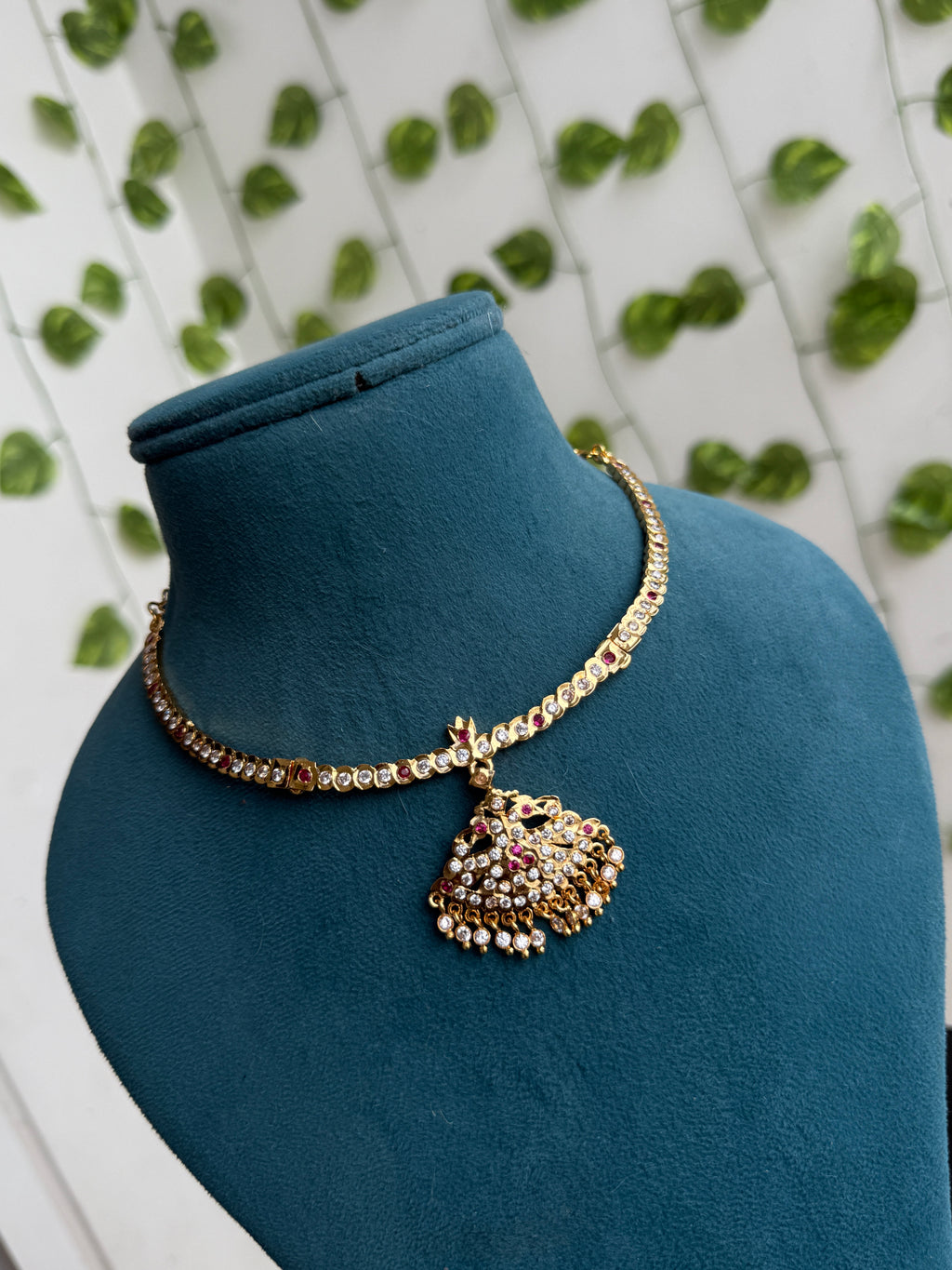 Ph393 panchaloham polished kante neckset