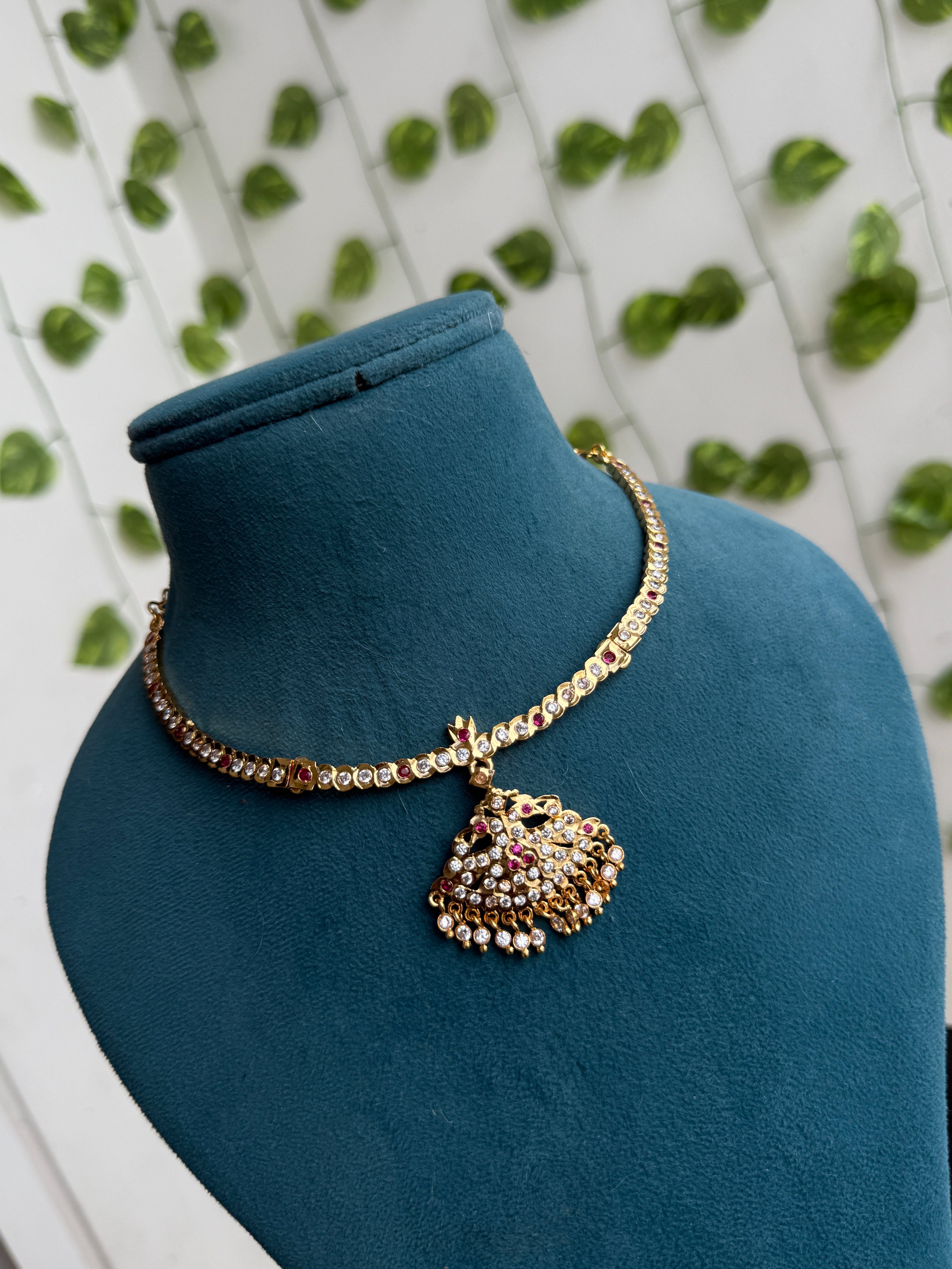 Ph393 panchaloham polished kante neckset