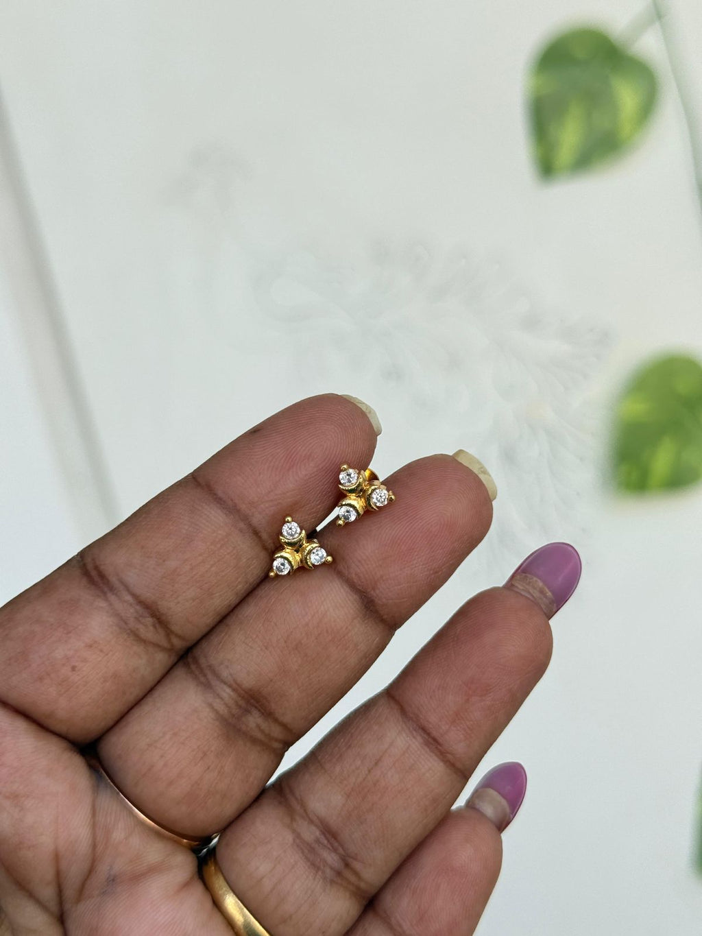 Ph405 panchaloham 3 stone back screw stud's