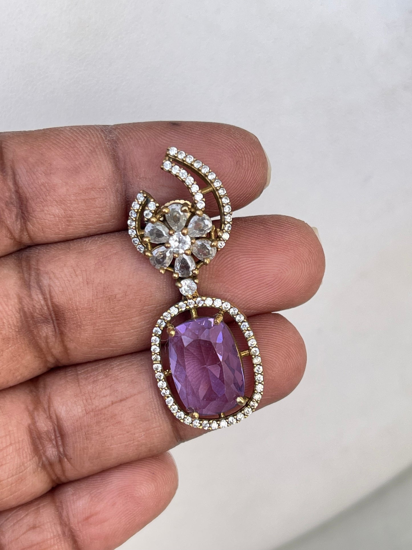 Purple Western earrings