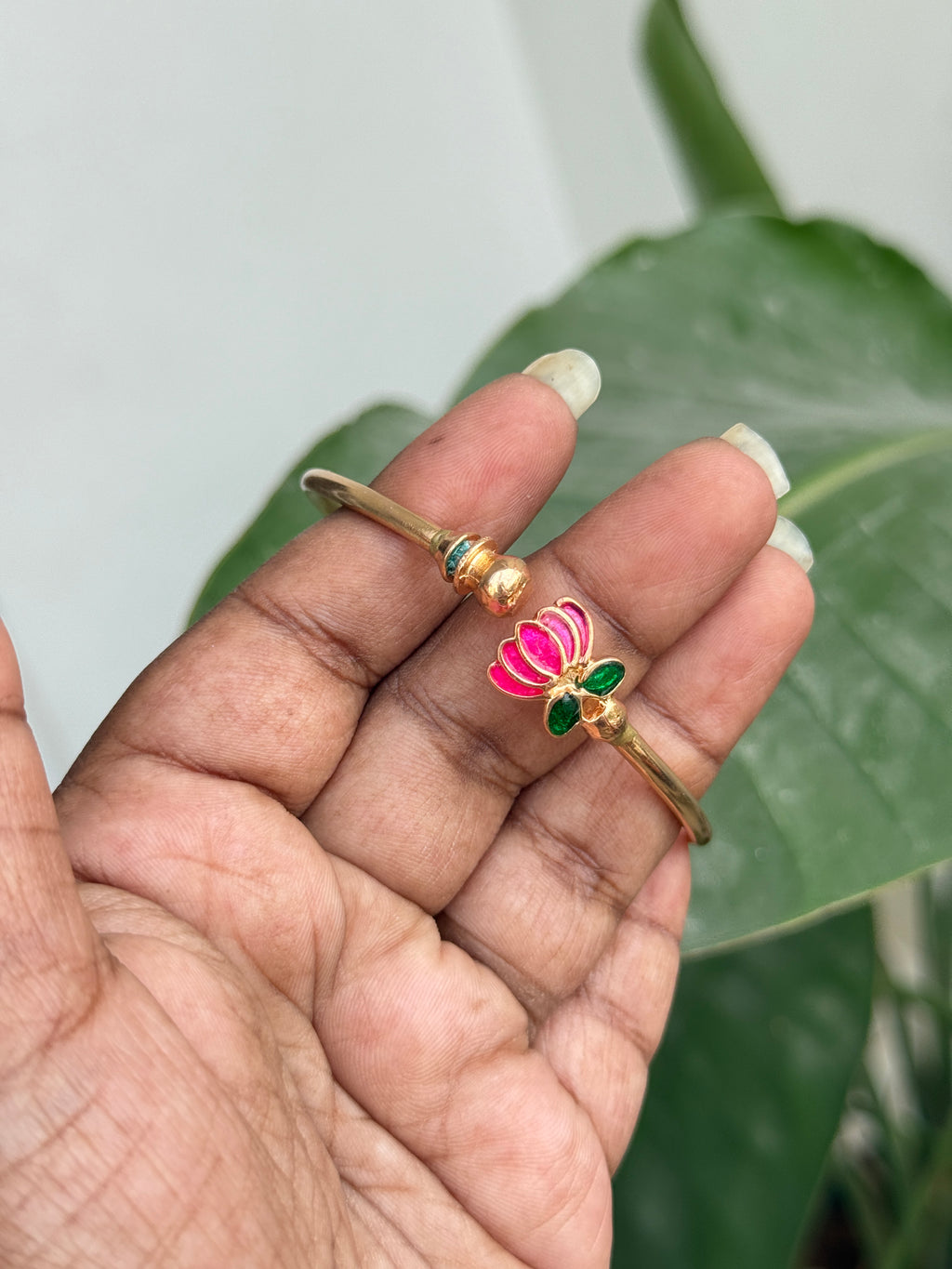 Ph086 lotus openable panchaloham bracelet