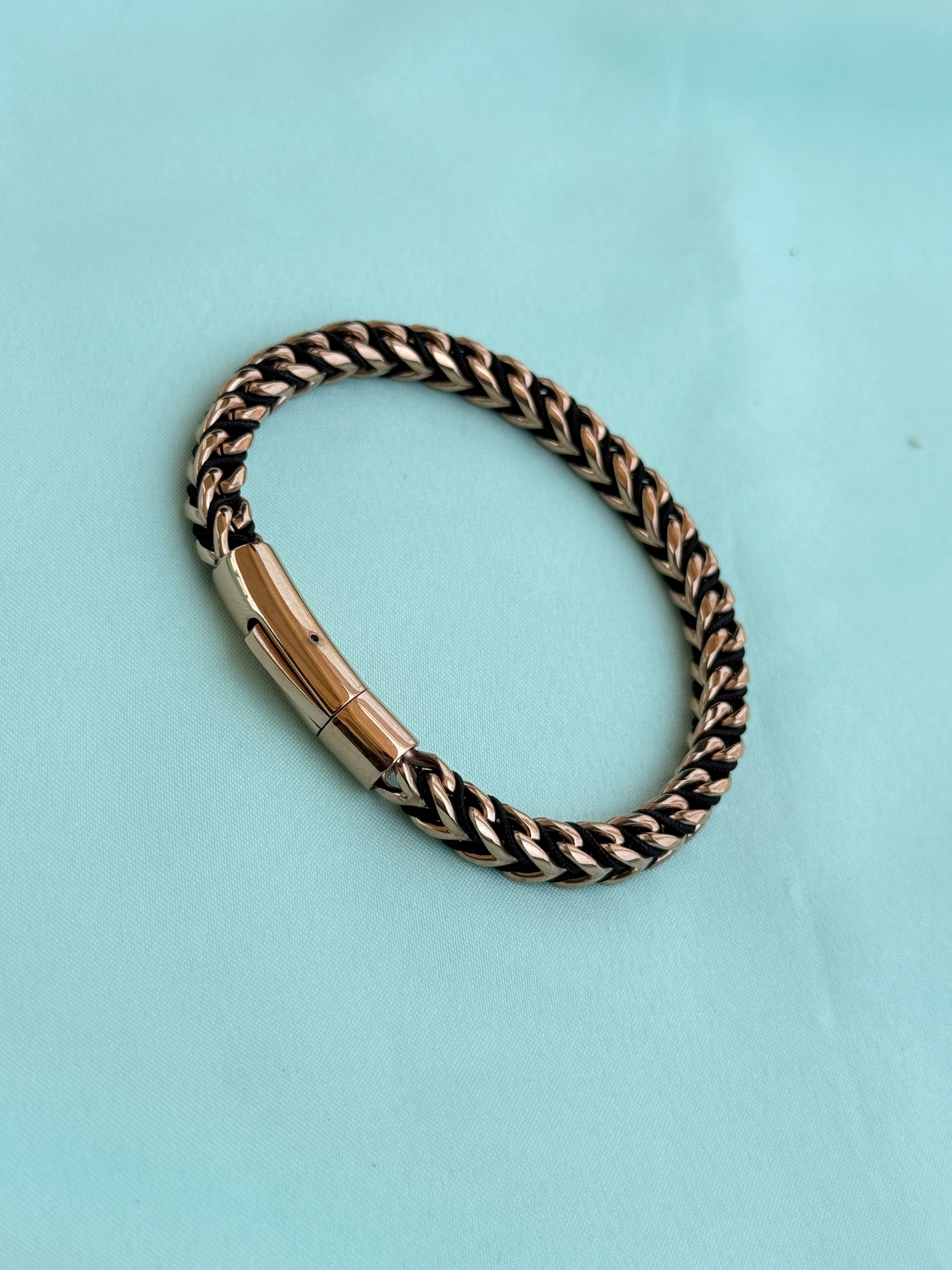 Mn020 mens anti tarnish rose gold openable bracelet