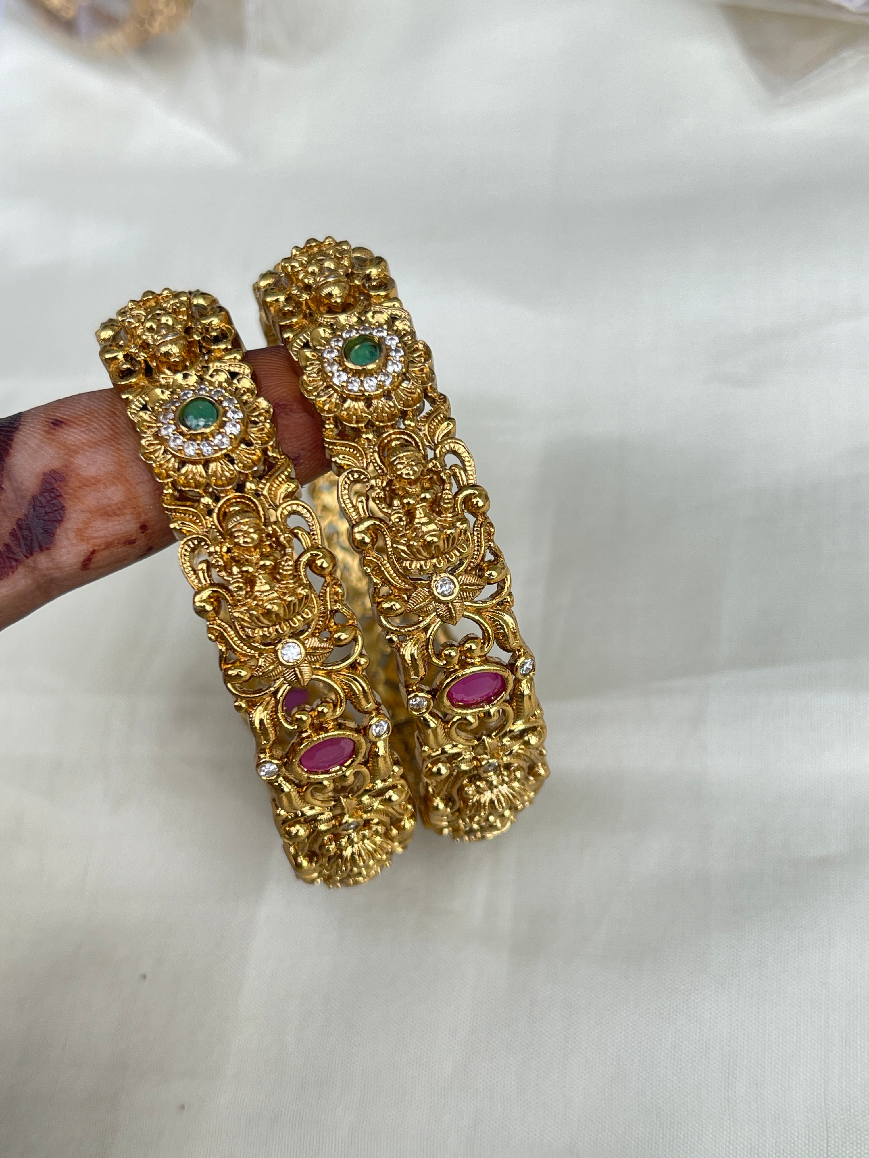 Multi Lakshmi Devi broad bangles