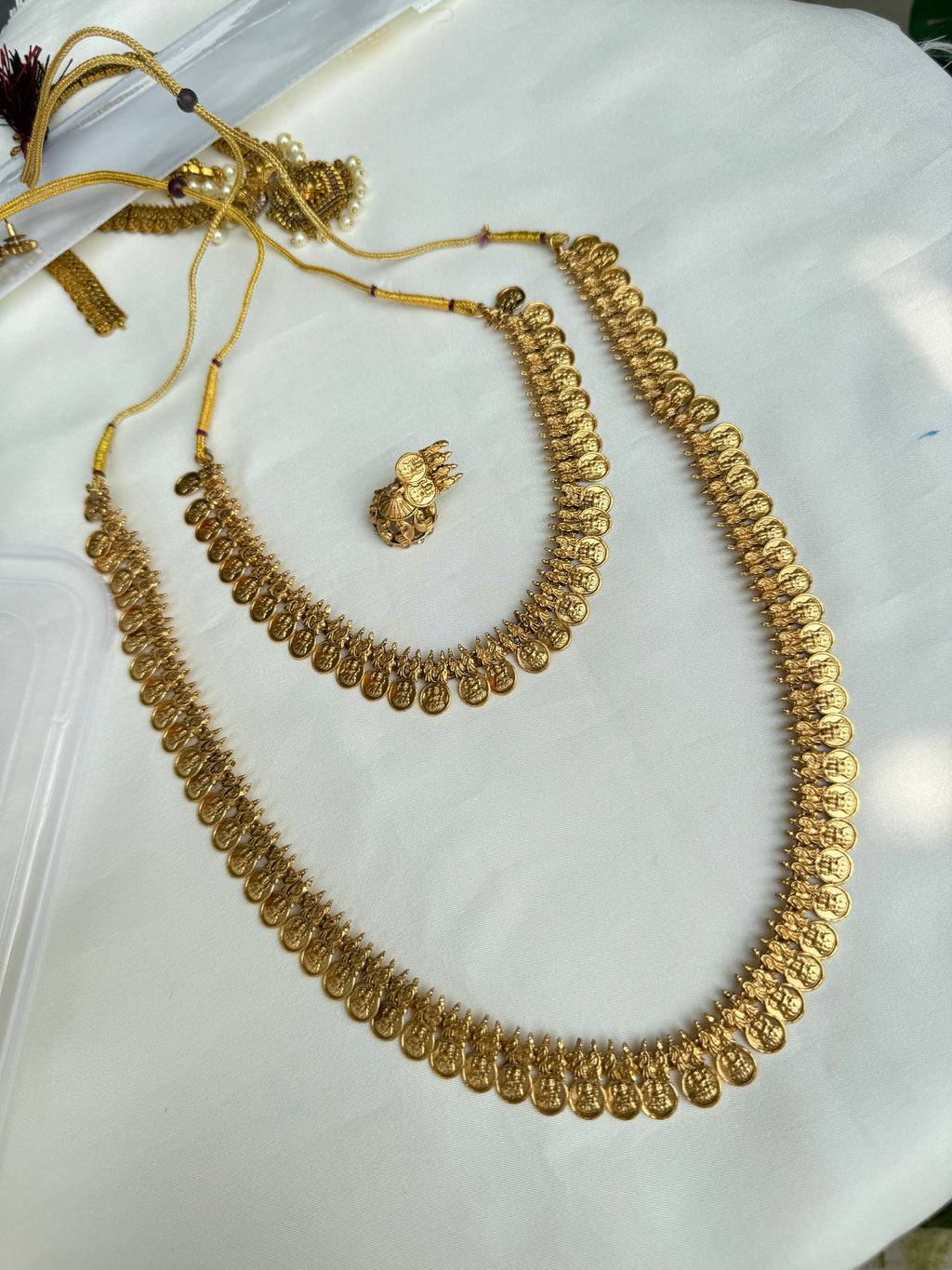 Lh550 pure matt finishing Lakshmi devi kasulaperu short and long combo