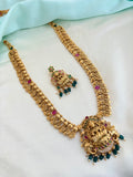 Nakshi Lakshmidevi Kasulu and pendent long haram with Earrings Lh600