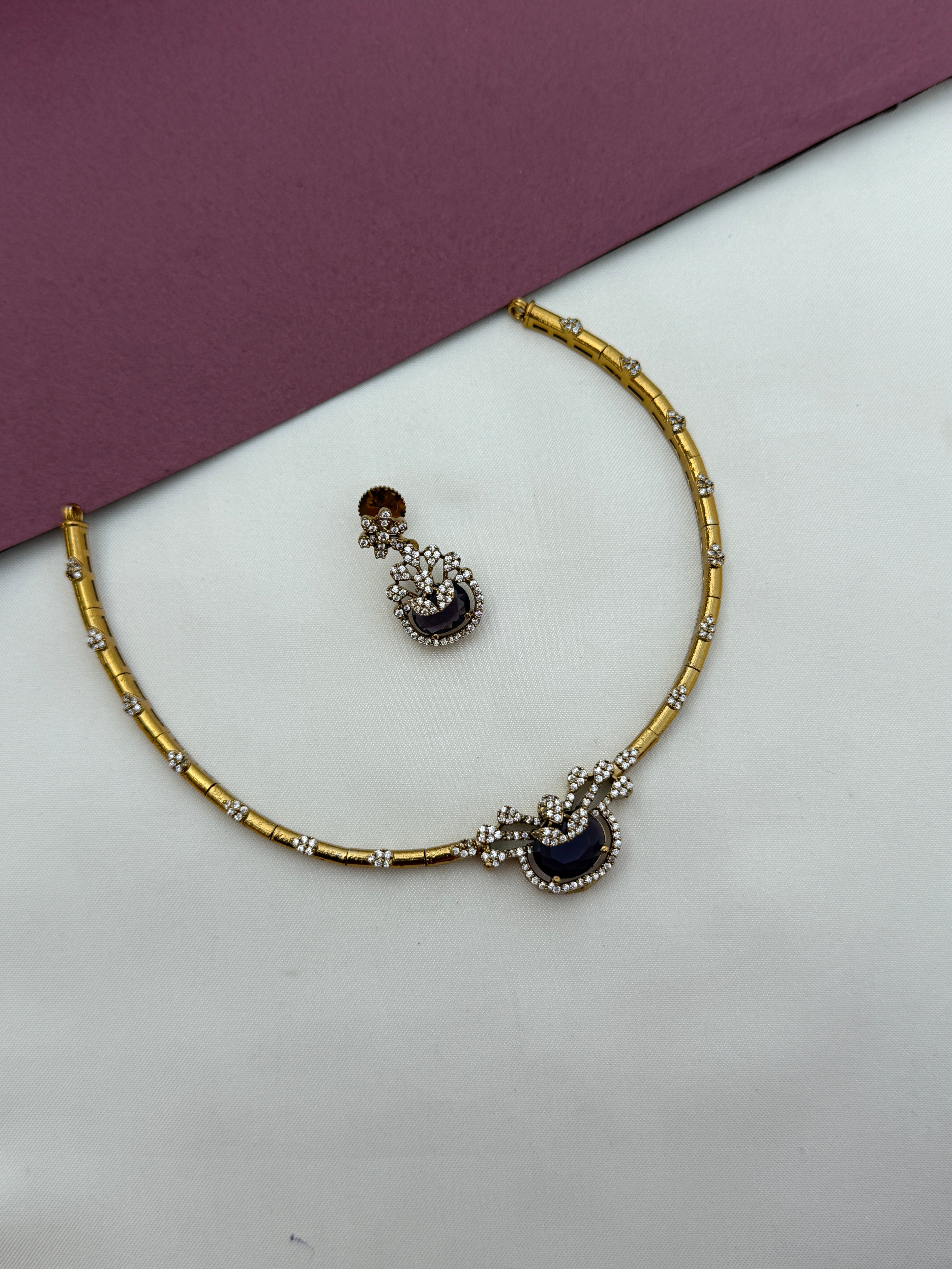 Simple green kante with earrings suitable for kids NS633