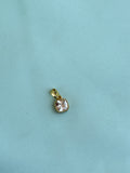 AL026 anti tarnish square stone charm (pendent)