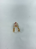 RG019 V shape panchaloham adjustable finger rings