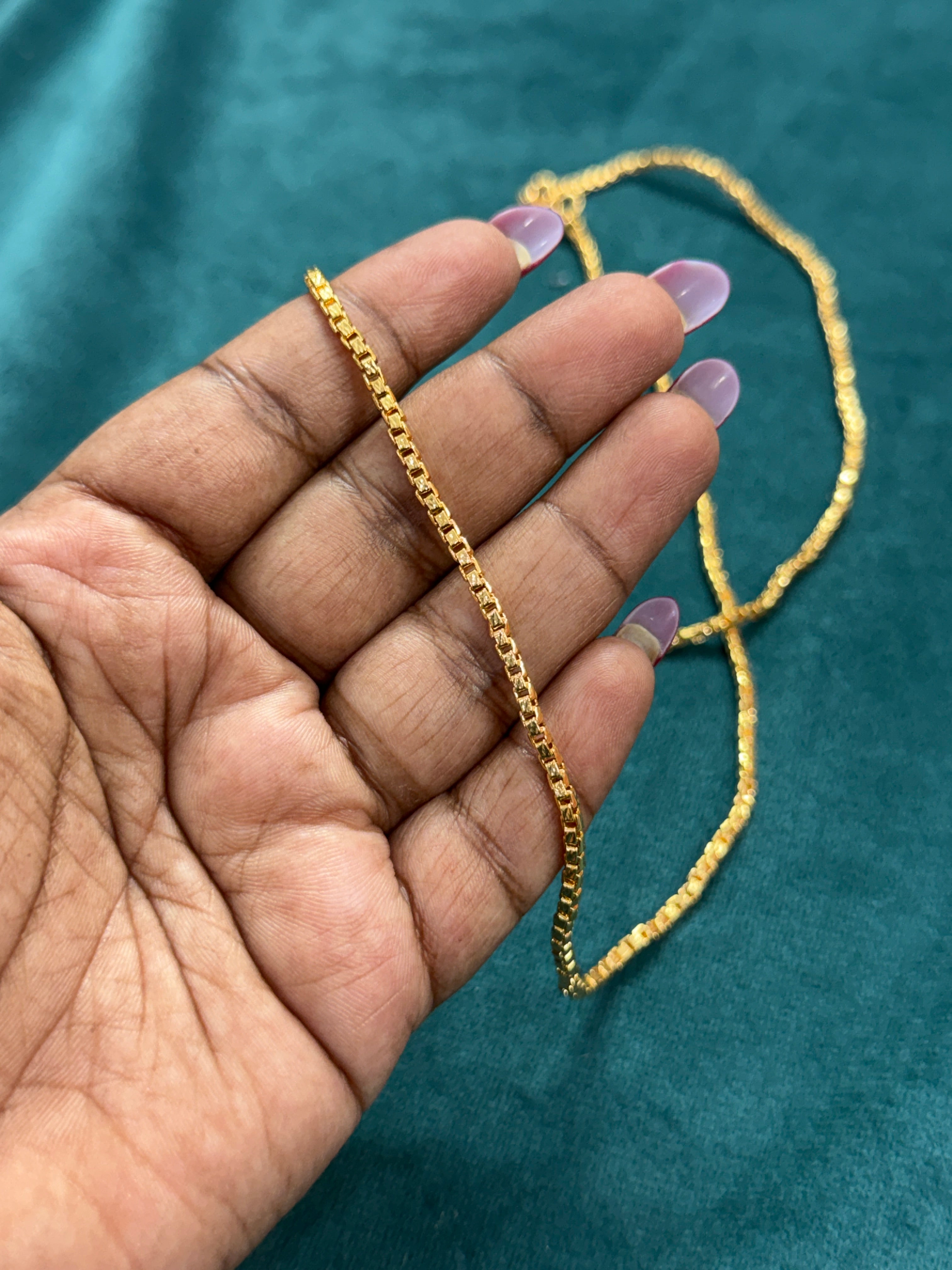 Tc042 panchaloham unpolished plain thali chain