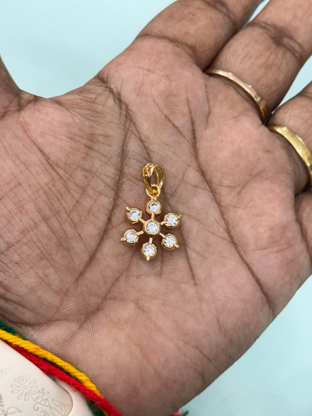 Ph608 Panchaloham polished 7 stones lockets