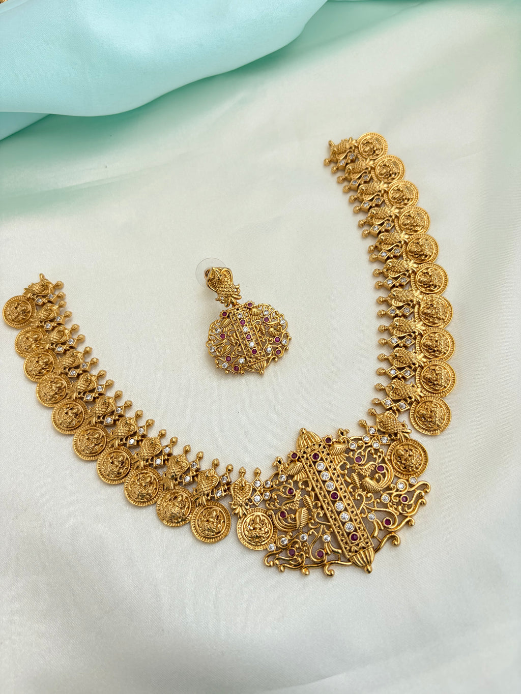 Lakshmidevi Kasulu Neckset with Earrings Ns904